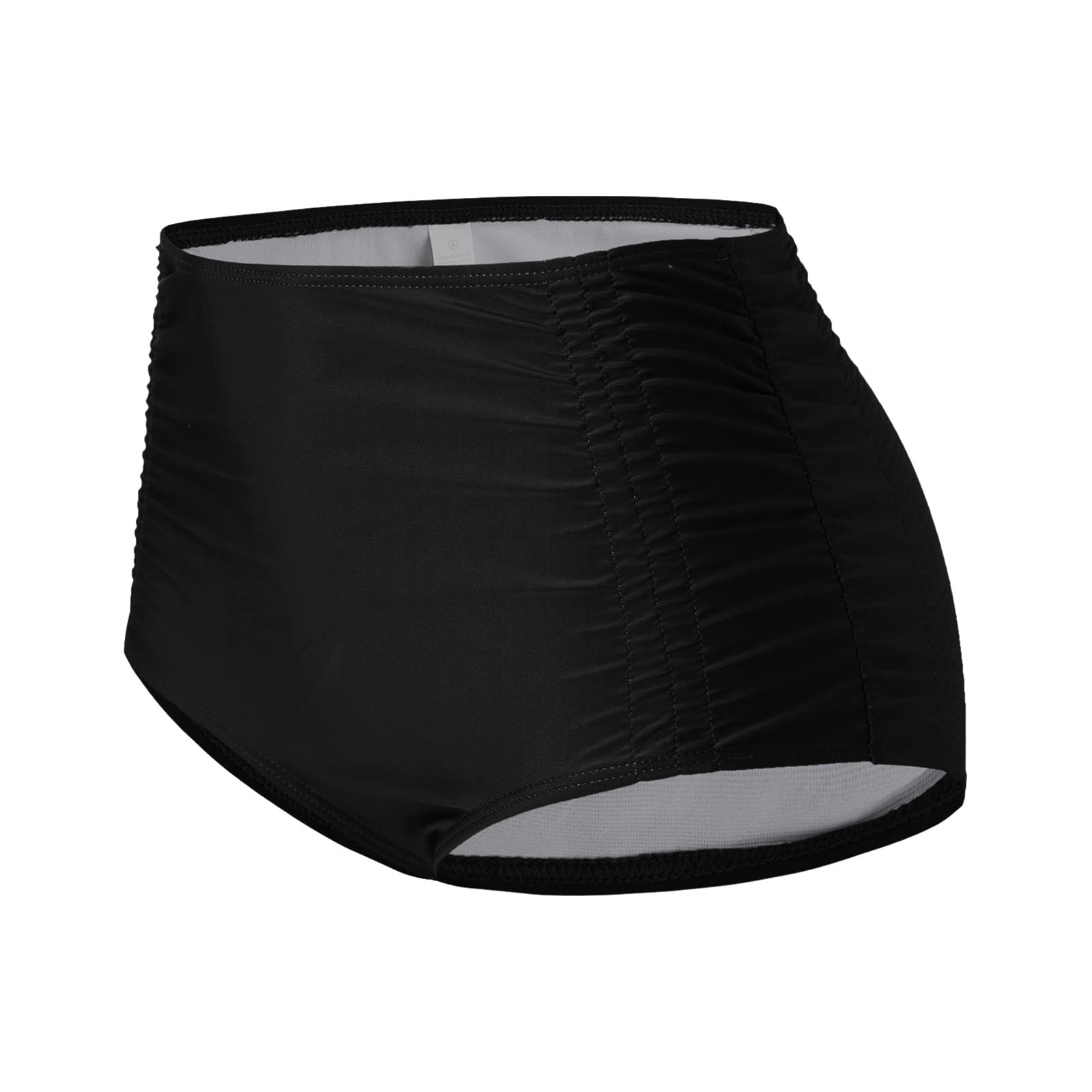 JOFOW High Waist Bikini Bottoms for Women - Sexy Ruched Swim Briefs & Beach Shorts with Side Wrinkles | Perfect for Running, Swimming & Summer Vacations