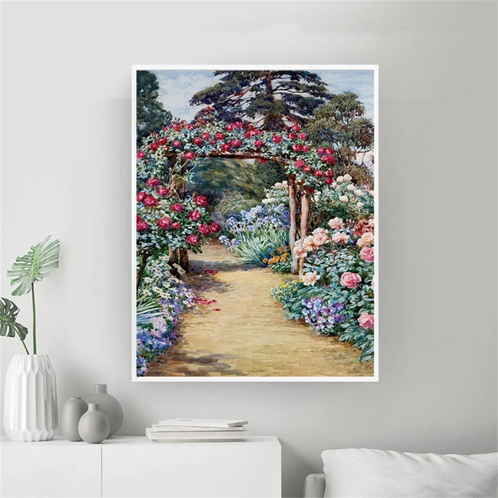 5D Diamond Painting Kit for Adults - Garden Flower Landscape DIY Art (32x48in/80x120cm) with Round Gems | Home Wall Decor, Relaxation Therapy & Perfect Gift for Holidays, Birthdays, Mother's Day