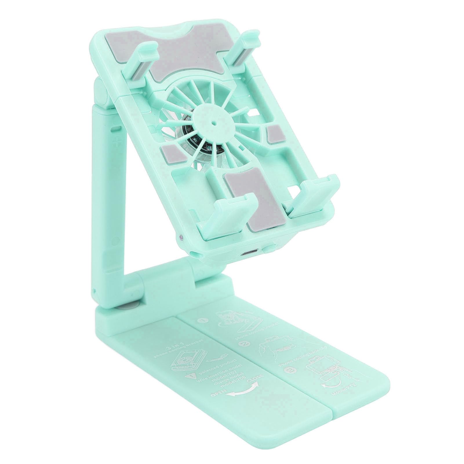 Sorandy Phone Cooler with RGB Light - Adjustable Stand & Cooling Fan for Android & iPhone - Perfect for Gaming & Work