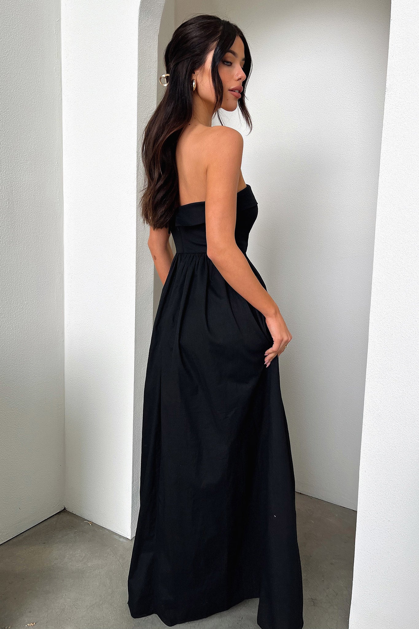 Cornell Maxi Dress for Women - Elegant Black Long Flowy Dress for Summer, Beach, and Casual Wear