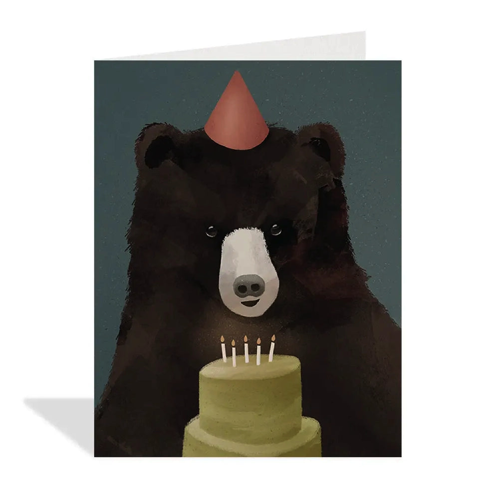 Halfpenny Party Bear Birthday Card - Cute & Unique Greeting Card for Birthdays, Celebrations - Perfect for Kids, Friends & Family