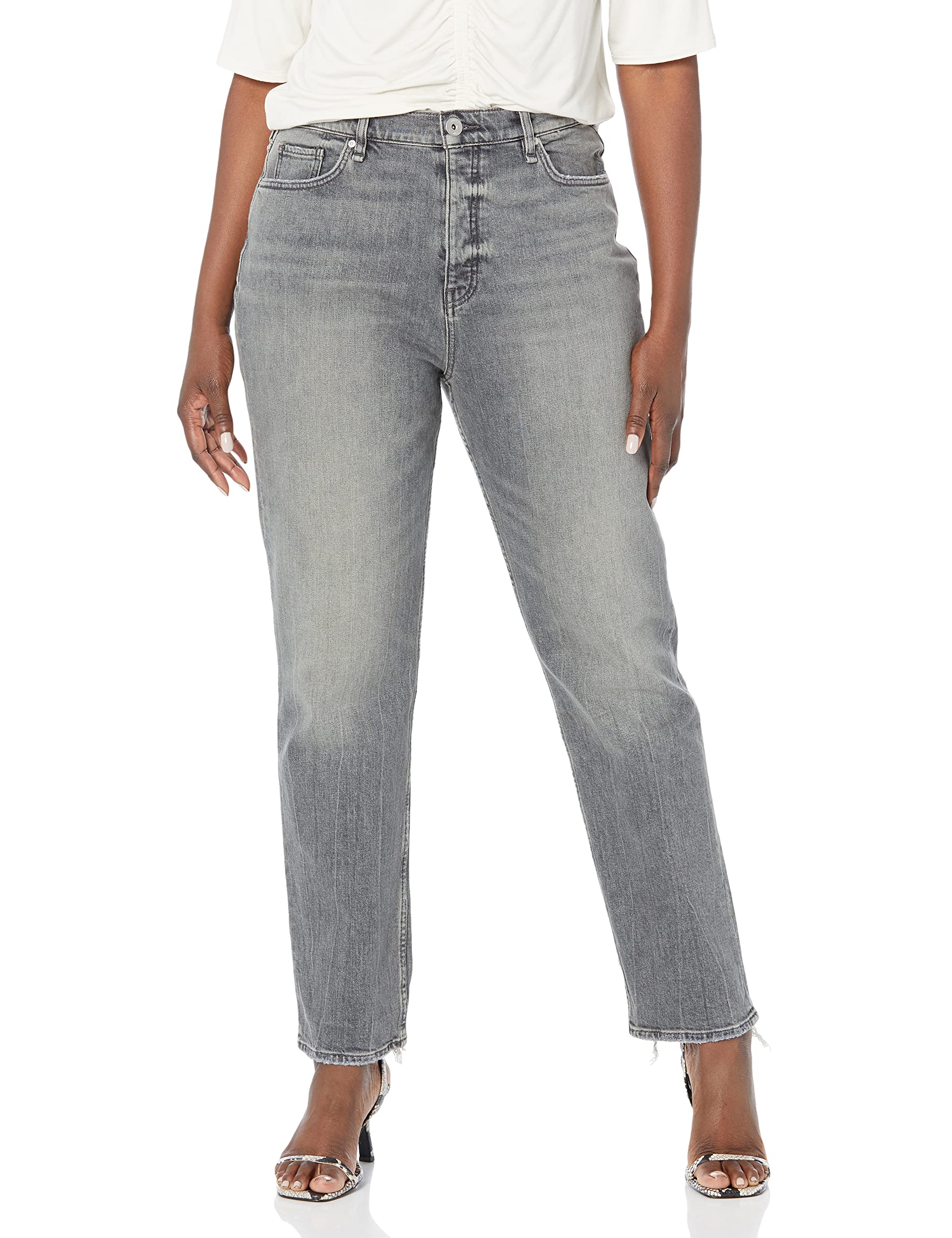 HUDSON Women's Holly High Rise Straight Leg Jeans - Classic Denim Pants for Casual Wear, Work & Everyday Outfits