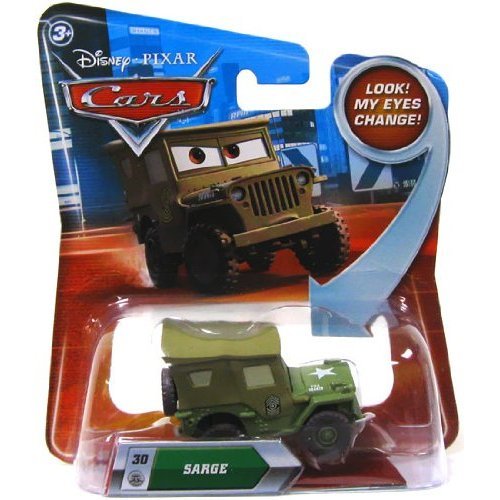 Disney Pixar CARS Movie 1:55 Scale Die Cast Sarge #30 Toy Car with Lenticular Eyes - Collectible Action Figure for Kids & Movie Fans, Perfect for Playtime, Display & Gifts