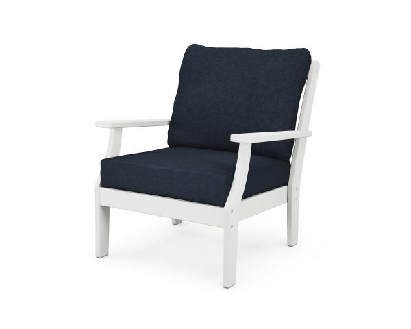 Polywood Braxton Deep Seating Chair - Weather-Resistant Outdoor Patio Furniture for Poolside, Garden & Backyard Relaxation