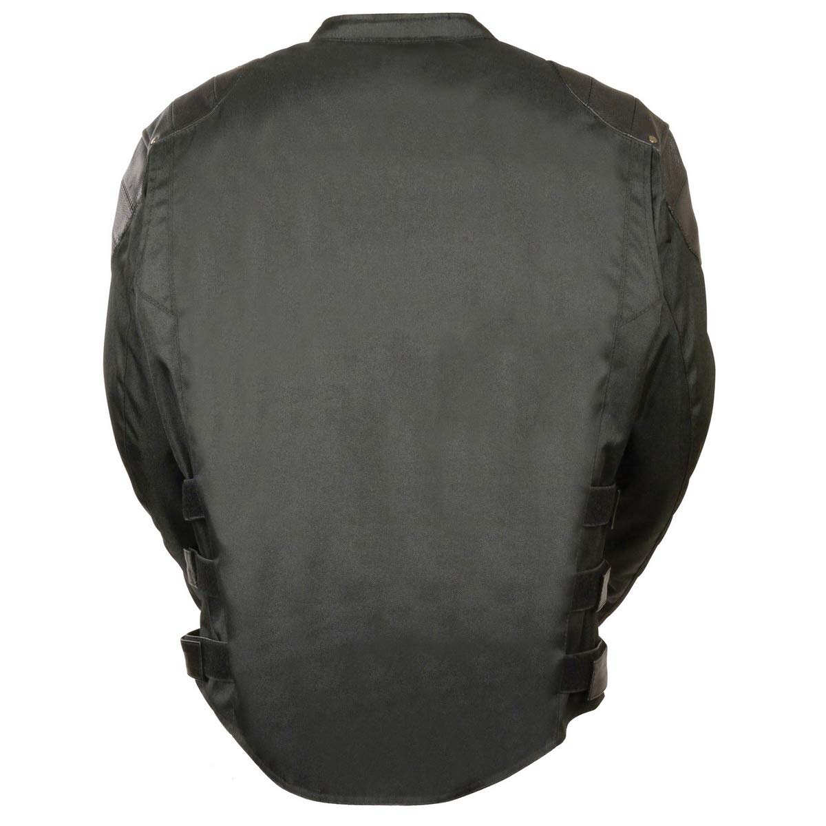 Milwaukee Leather MPM1755 Men's Assault Style Black Leather & Textile Motorcycle Jacket - Durable Riding Gear for Harley, Cruiser & Street Bikes