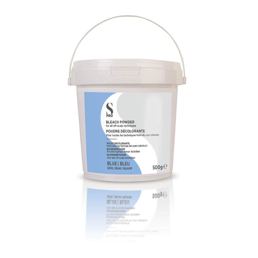 S-PRO Blue Powder Bleach 500g - Powerful Laundry Stain Remover & Whitener for Clothes, Sheets & Towels | Ideal for Home, Laundromat & Commercial Use