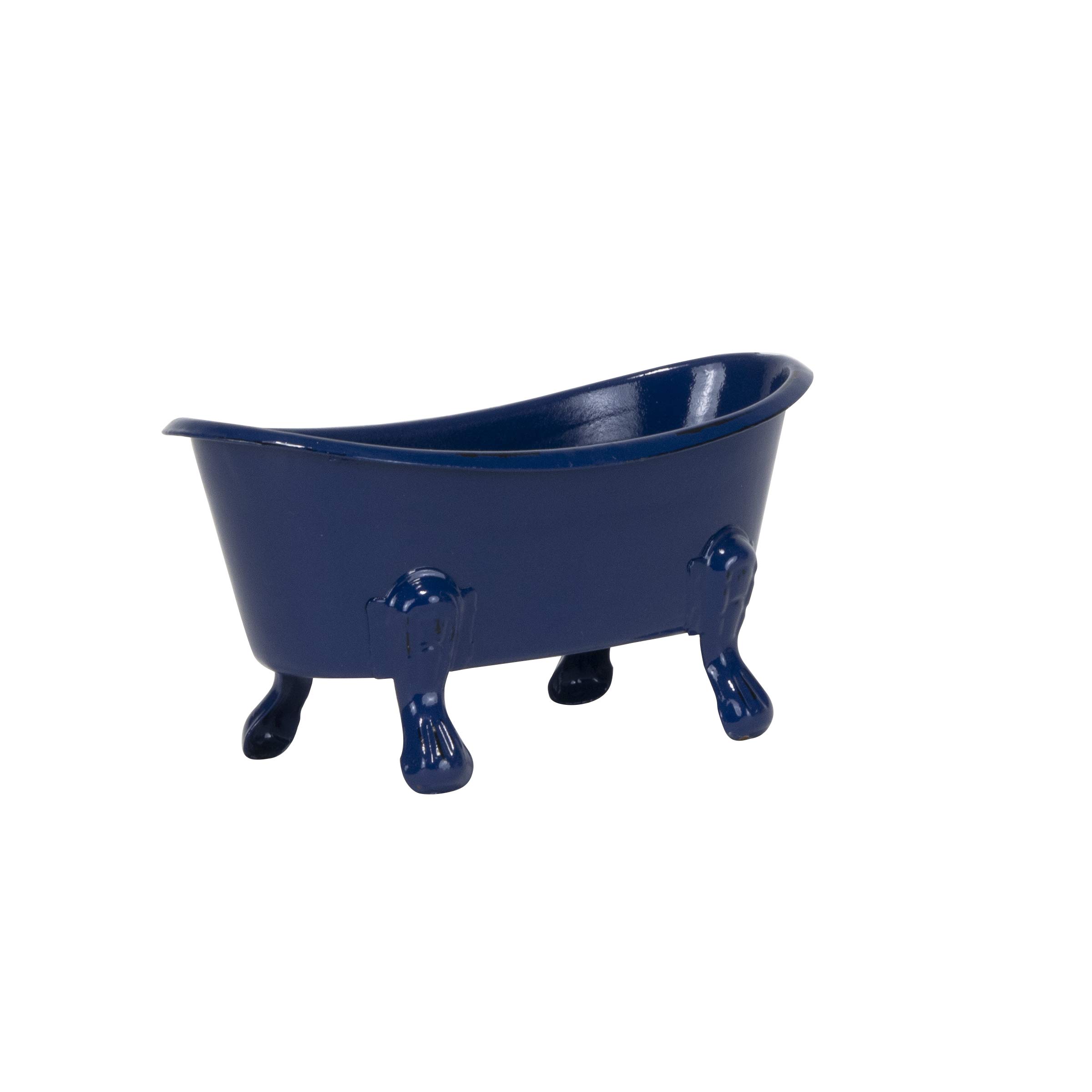Mini Blue Bathtub Soap Dish - Bathroom Organizer for Showers