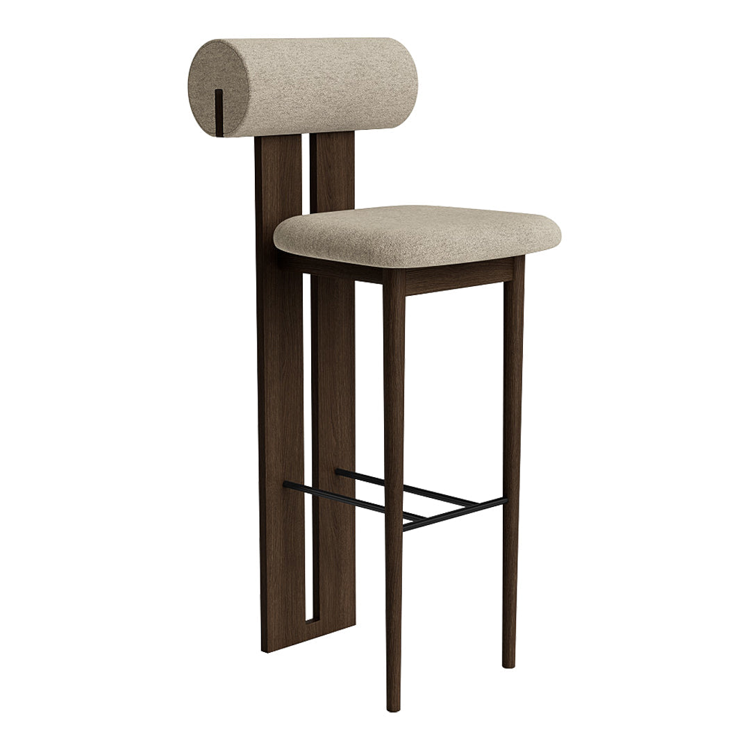 Norr11 Hansen Hyldahl Hippo Bar Stool - Modern Scandinavian Bar Chair for Kitchen, Dining & Lounge - Perfect for Home, Cafe & Restaurant Decor