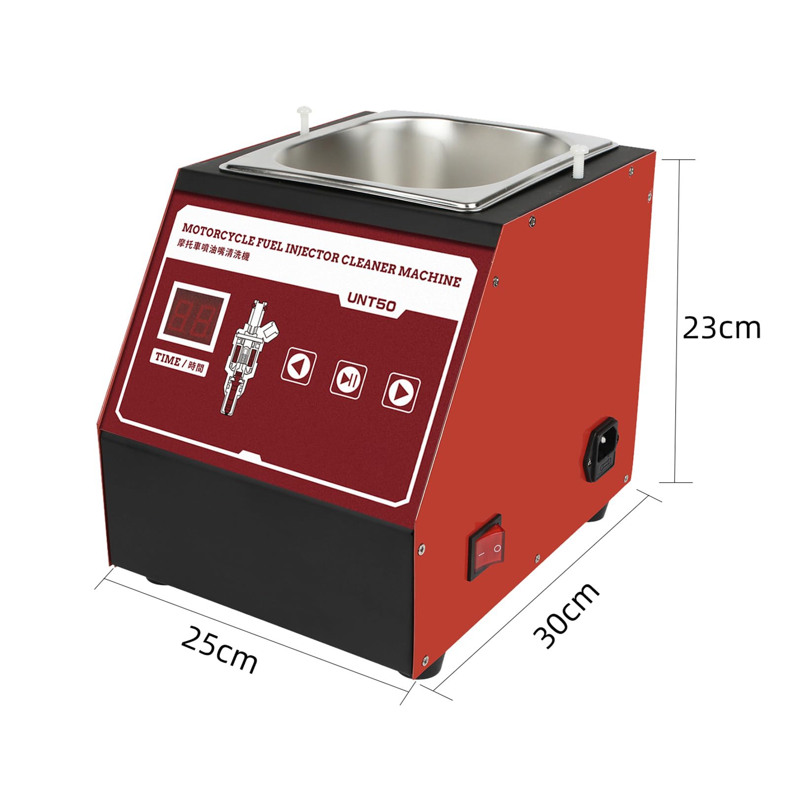 UNT50 Ultrasonic Fuel Injector Cleaner - 110V/220V Motorcycle Fuel Injection System Cleaner Tool for Honda, Yamaha, Suzuki, Kawasaki | Deep Clean Fuel Nozzles & Improve Engine Performance