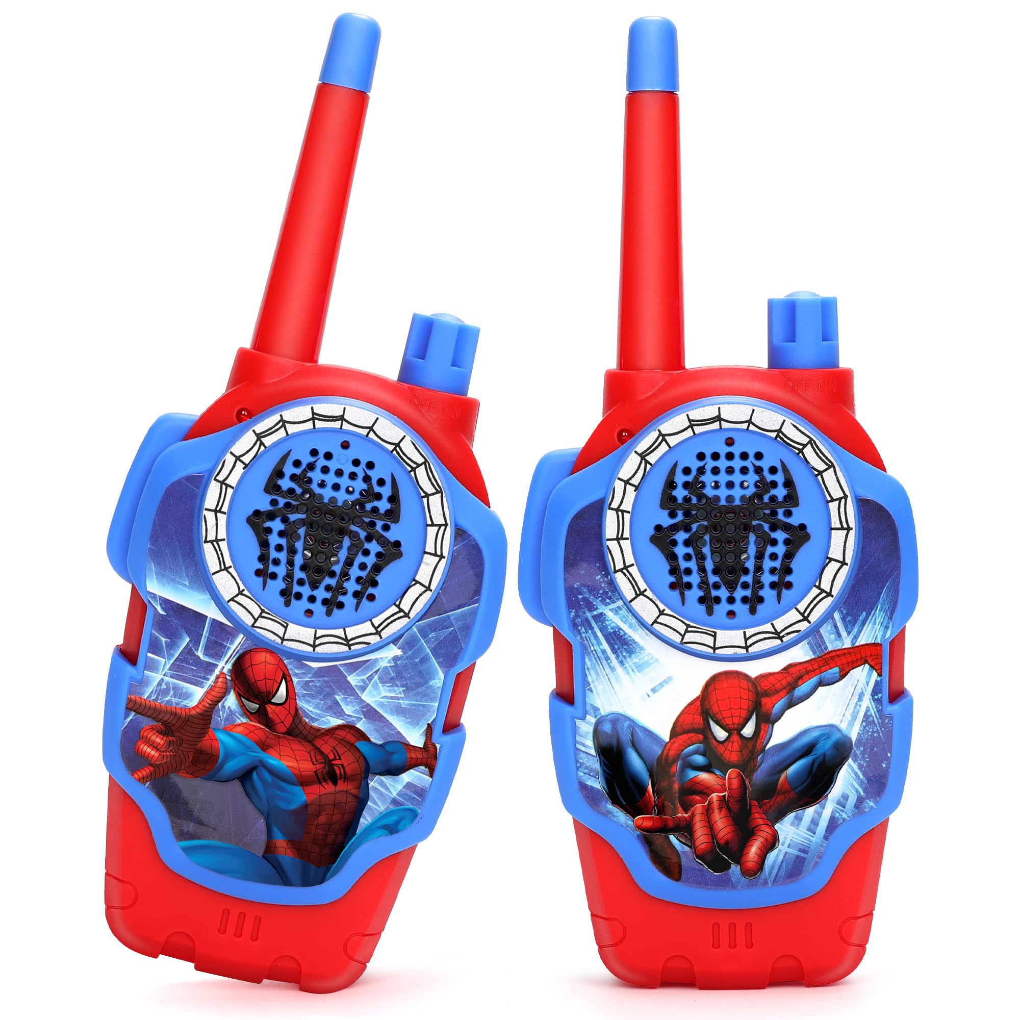 Spider-Man Walkie Talkies for Kids - 2 Pack Superhero Walkie Talkie Toys for Boys & Girls, Indoor Outdoor Adventure Play, Birthday Gifts for Children (Great for Backyard Exploration, Camping & Role Play)