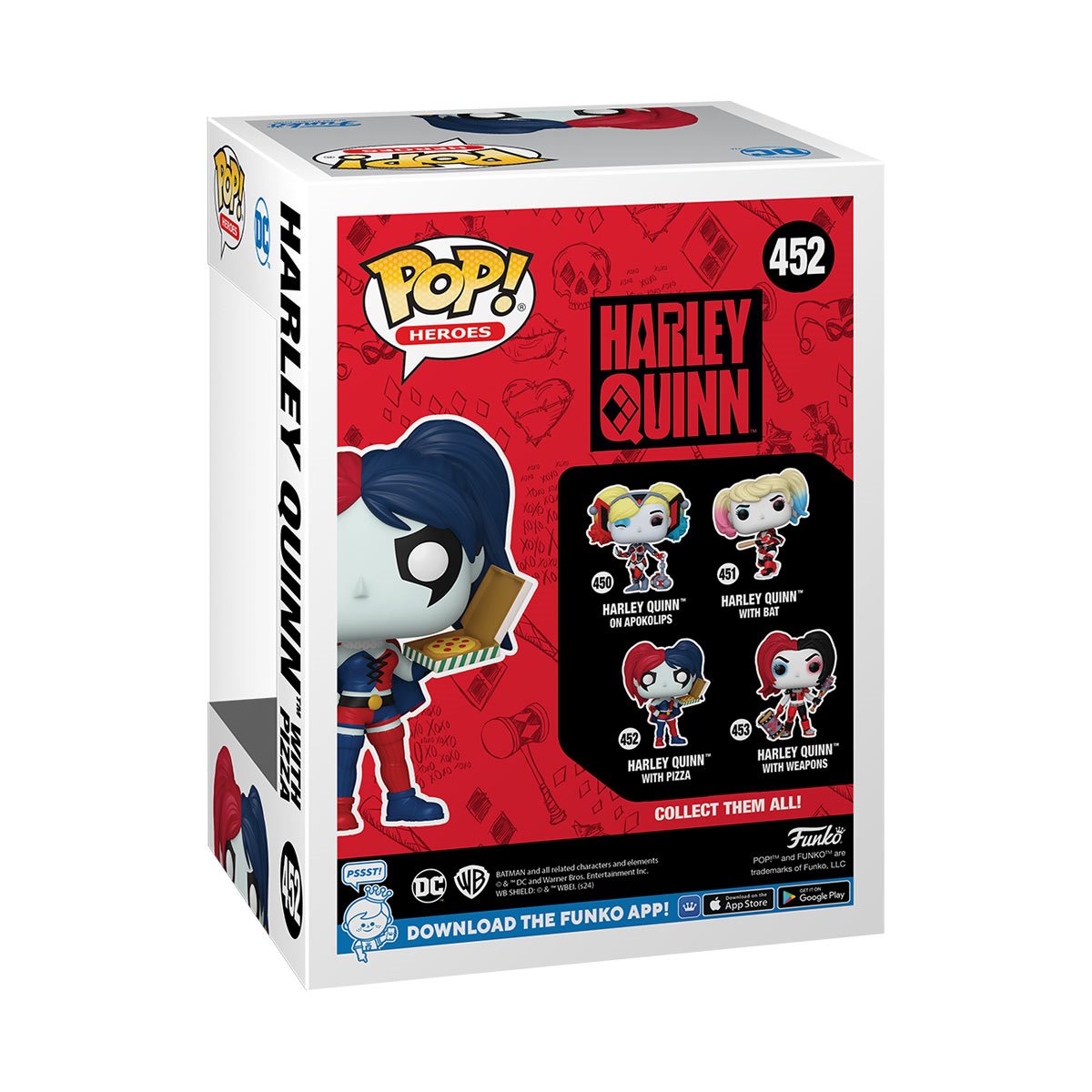 Harley Quinn with Pizza Funko Pop! Vinyl Figure #452 - DC Comics Collectible for Fans & Home Decor