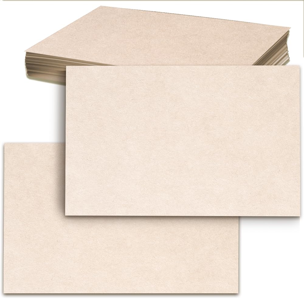 50-Pack Kraft Paper Blank Cards - 4x6 Rustic Stationery for Invitations, Notes & DIY Projects - Eco-Friendly Party Supplies & Wedding Stationery - Perfect for Handwritten Messages, Greetings & Crafts