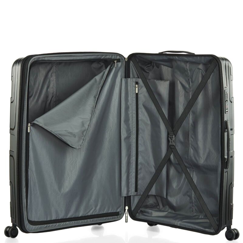 American Tourister Light MAX 3-Piece Luggage Set (Large, Medium, Small) - Black | Perfect for Family Travel, Business Trips & Weekend Getaways