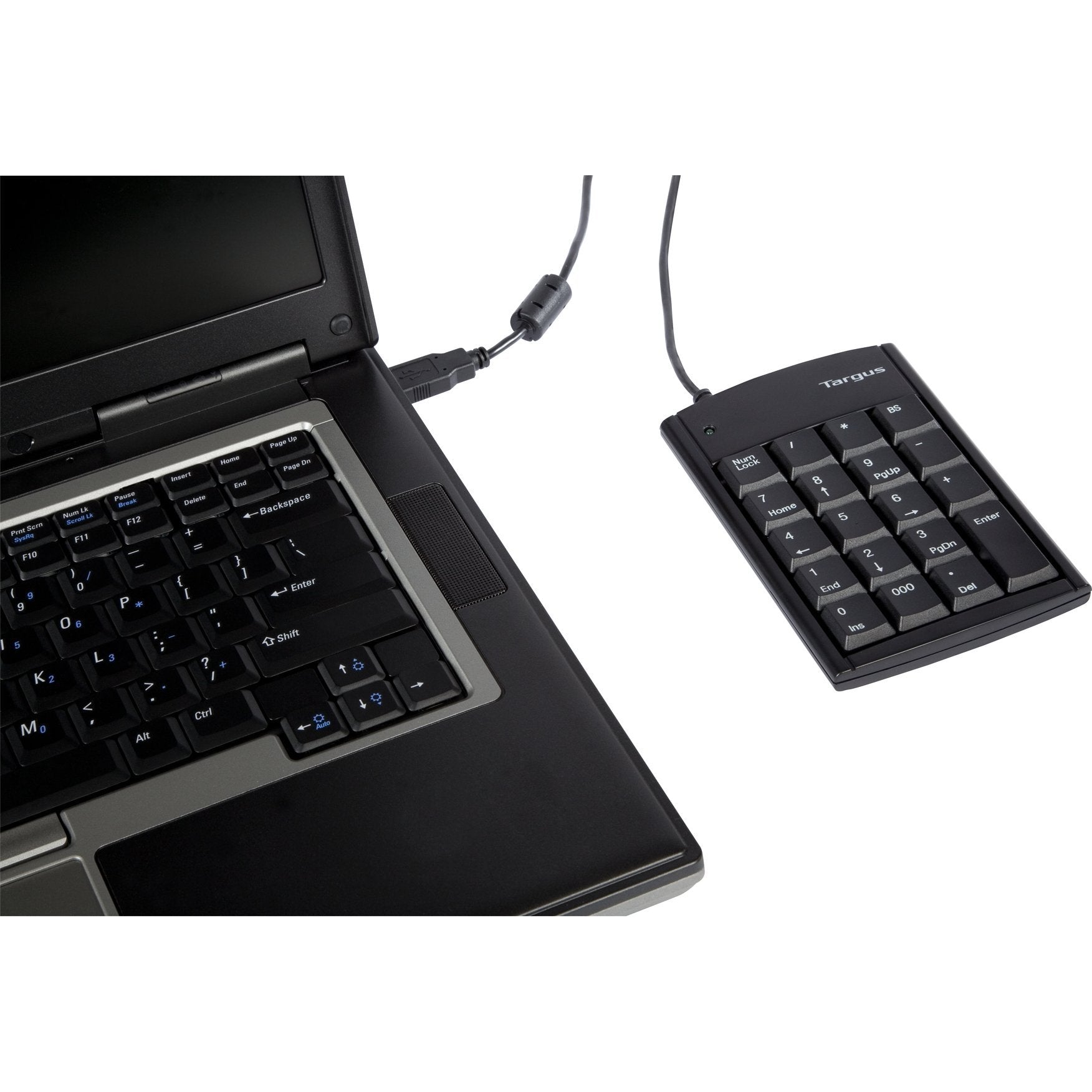 USB Numeric Keypad with 4-Port Hub - Compact Number Pad for Laptops, Accounting, Data Entry & Office Work