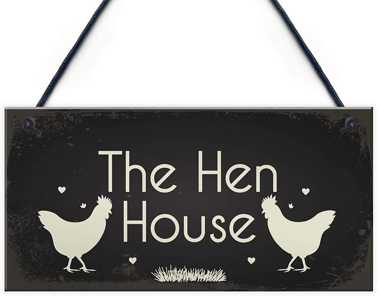 Rustic Hen House Wood Plaque Sign - Chicken Coop Decor, Farmhouse Egg Garden Gift - 10x5 Inch Handmade Wooden Sign (XXQ005) - Perfect for Country Kitchen, Backyard Chicken Coop, or Farmhouse Wall Decor