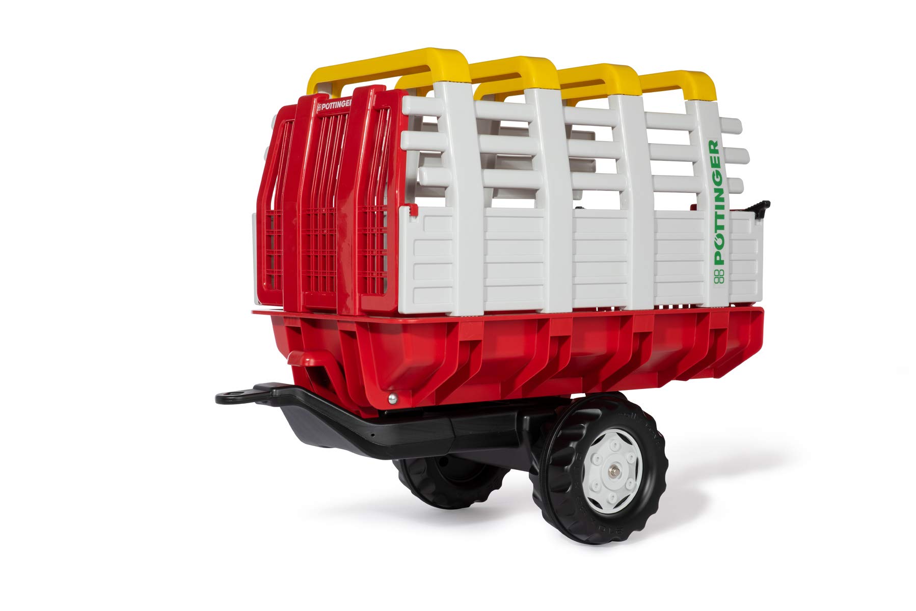 Rolly Toys RollyHaywagon 122479 - Red Pedal Tractor Trailer for Kids Ages 3-10 with Automatic Lock & Tilt Function | Perfect for Outdoor Play, Farm-Themed Pretend Play, and Backyard Adventures