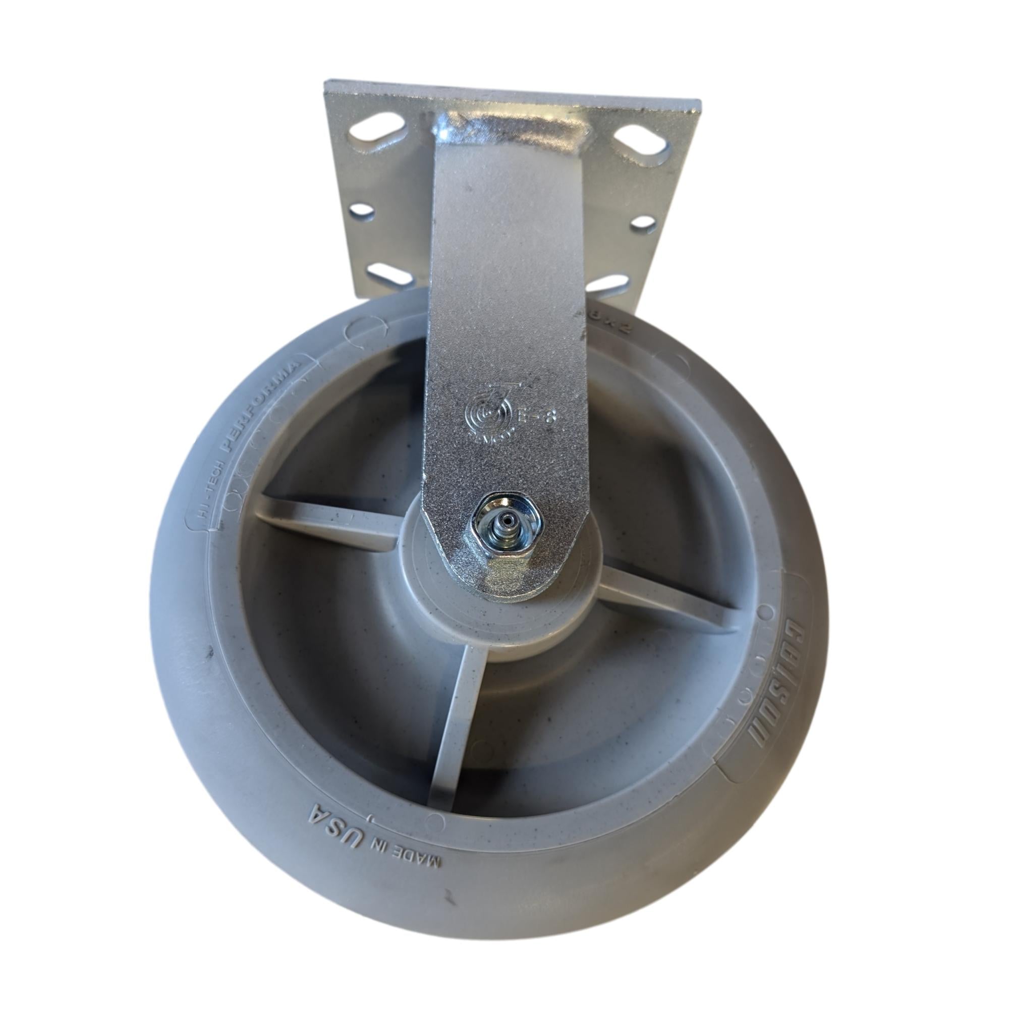 8 x 2 Colson Performa Heavy Duty Rigid Caster Wheels - 600 lbs Capacity - Ideal for Industrial Equipment, Warehouse Carts, and Workbenches