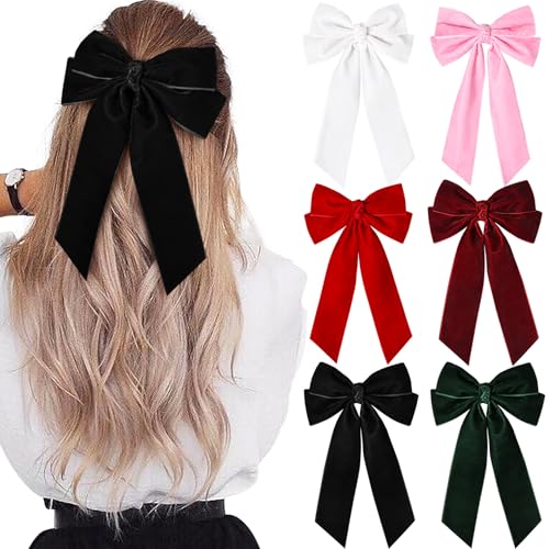 6PCS Velvet hair bows