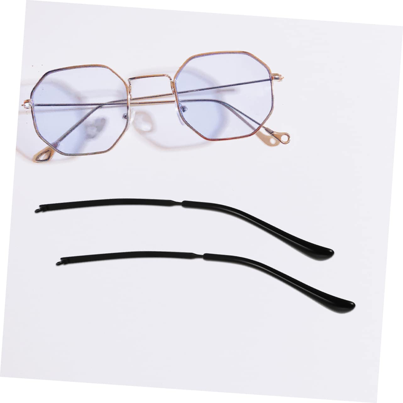 KOMBIUDA 2 Pairs Glasses Repair Kit - Metal Glasses Hinge & Temple Replacement for Unisex Sunglasses & Eyewear | Durable Glasses Arm Legs for Broken Frame Fix | Perfect for Travel, Home & Office Eyewear Maintenance