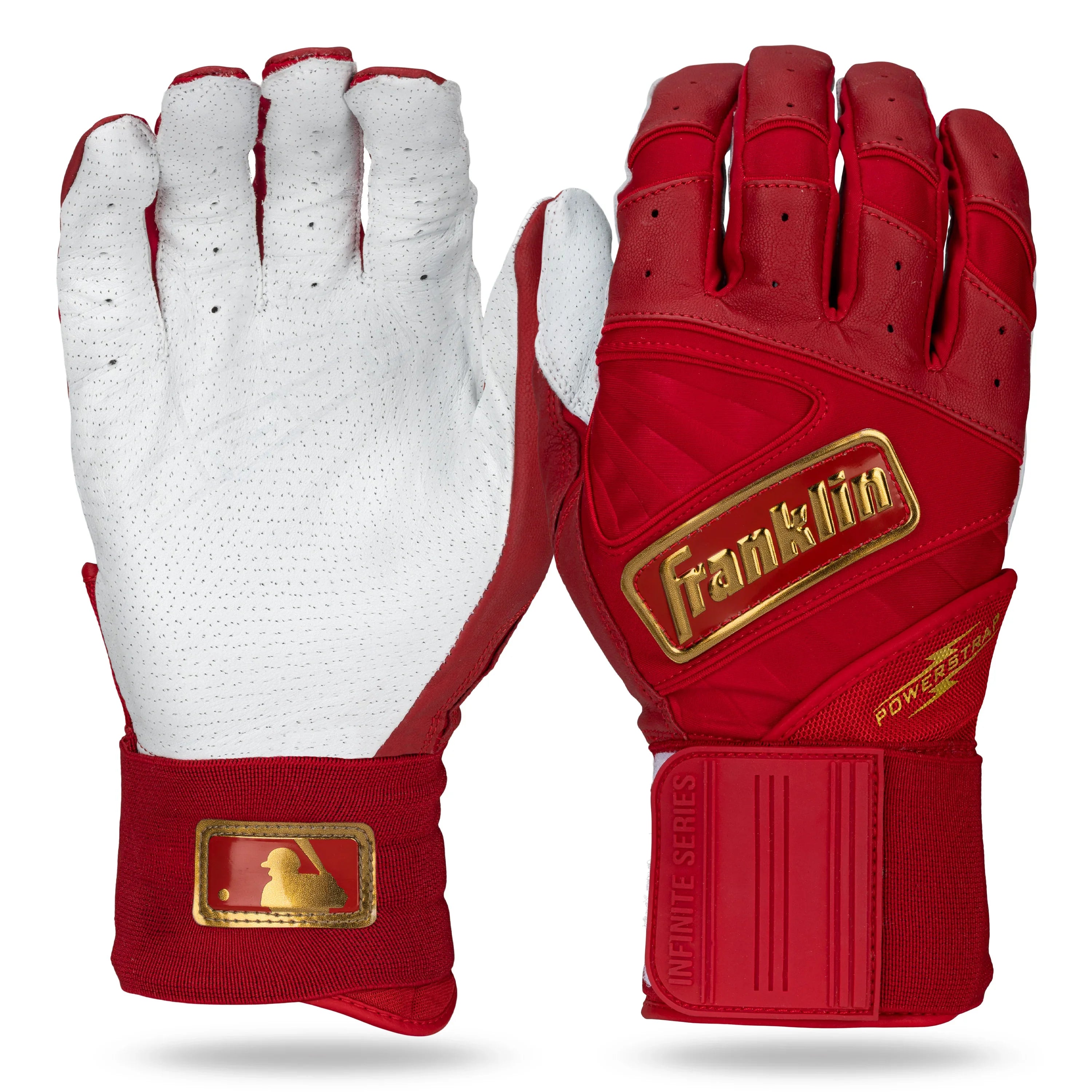 Franklin Powerstrap Infinite Series Batting Gloves for Baseball & Softball - Senior Size (2025) - Perfect for Training, Games & Practice Sessions