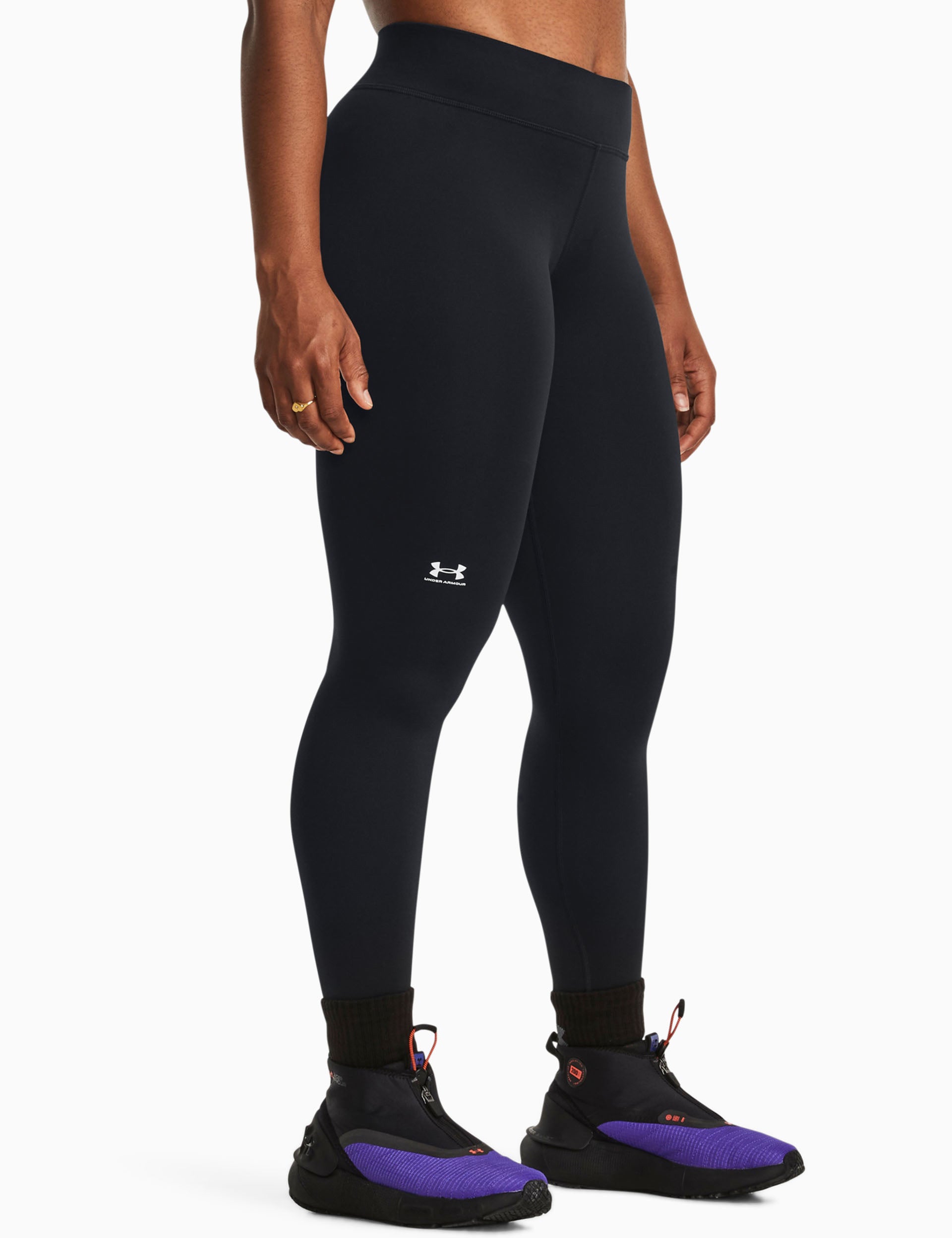 Thermal ColdGear Leggings for Women - Black & White Winter Running Tights - Perfect for Outdoor Workouts, Yoga & Cold Weather Activities