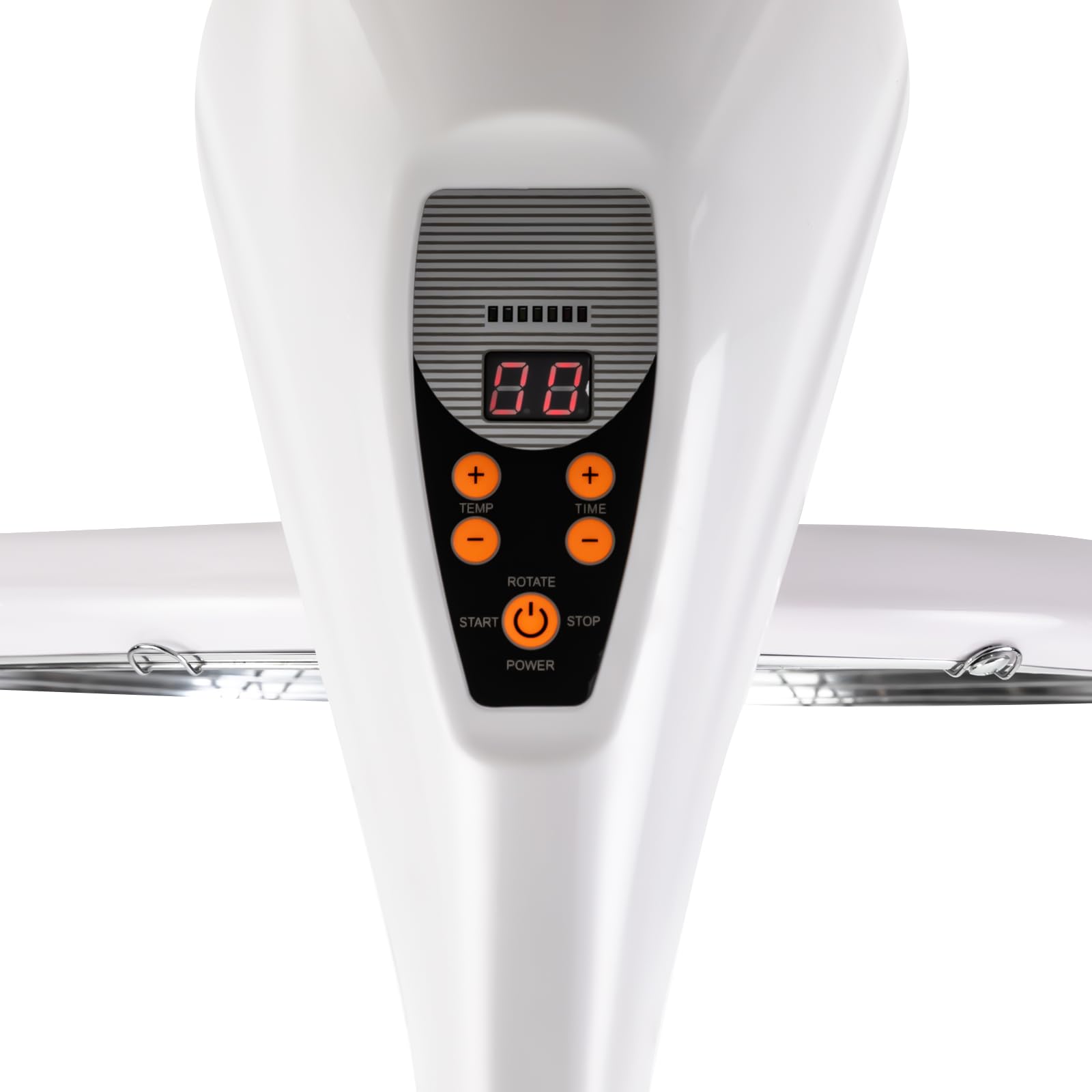 Professional Hair Dryer Accelerator with Rolling Base - 6 Speed & Heat Settings for Salon & Home Use - Ionic Conditioning & Perm Styling Tool (White) - Perfect for Blowouts, Curling & Hair Treatments