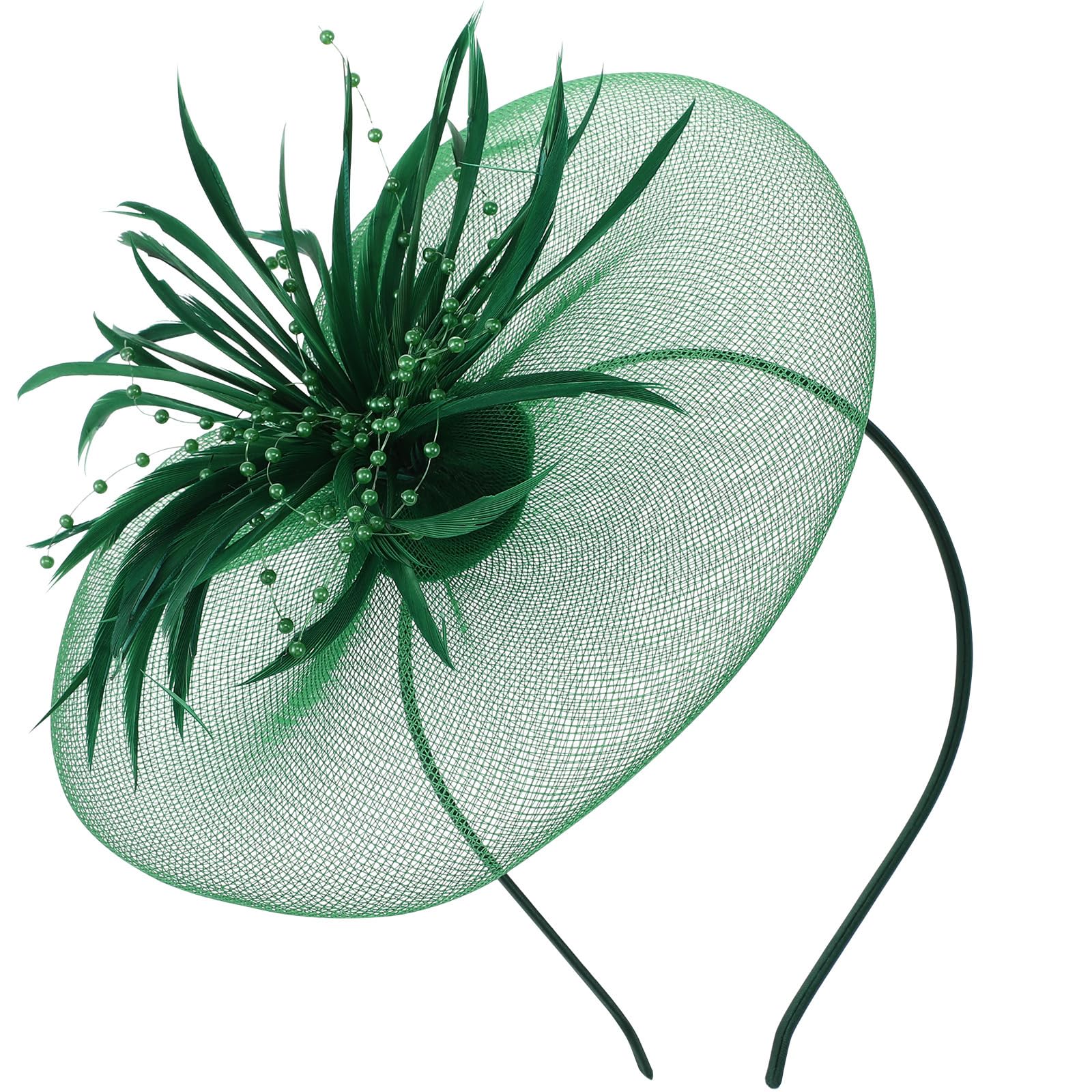 Elegant Black Fascinator Hat with Flower & Feather for Women - Derby Tea Party, Cocktail Wedding Headband, Women's Fashion Headwear - Perfect for Bridal Showers, Garden Parties & Formal Events