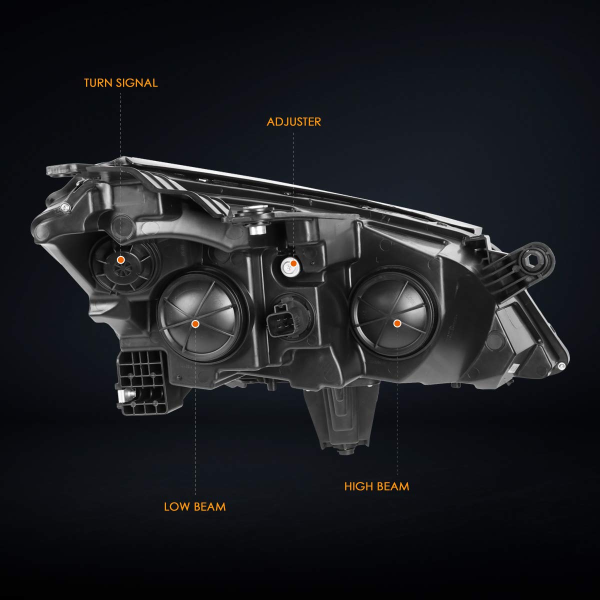 PM PERFORMOTOR Compatible with 13-17 Chevy Traverse Headlight Assembly - OE Replacement Black Housing Clear Corner Headlamps for Improved Night Driving & Style Upgrade