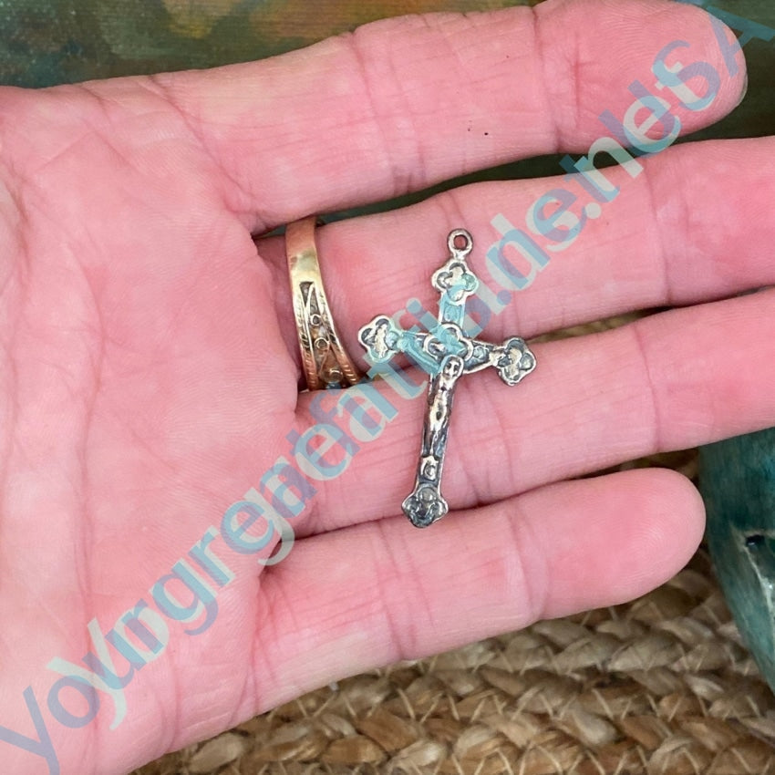 Vintage Sterling Silver Crucifix Pendant - Religious Jewelry for Men & Women - Perfect for Church, Daily Wear & Gift Giving