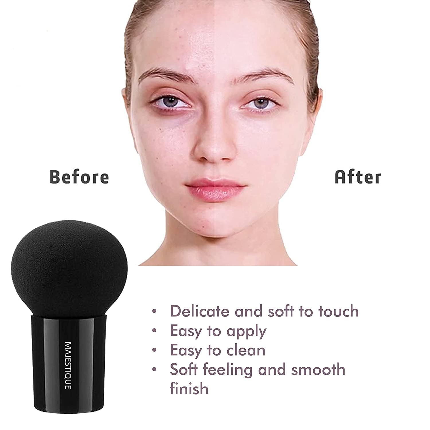 Premium Beauty Blender & Makeup Sponge Set - Foundation Blending Brush, Powder Puff & Makeup Sponge for Flawless Application (Pack of 1) | Ideal for Everyday Makeup, Contouring & Professional Makeup Artist Kit