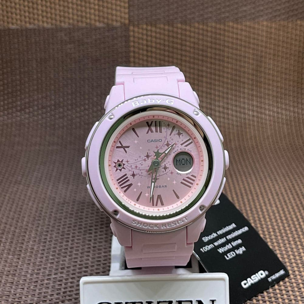 CASIO BABY-G BGA-150ST-4ADR Shooting Star Series Pink Women's Digital Sport Watch - Waterproof & Shock Resistant for Running, Swimming, Outdoor Activities