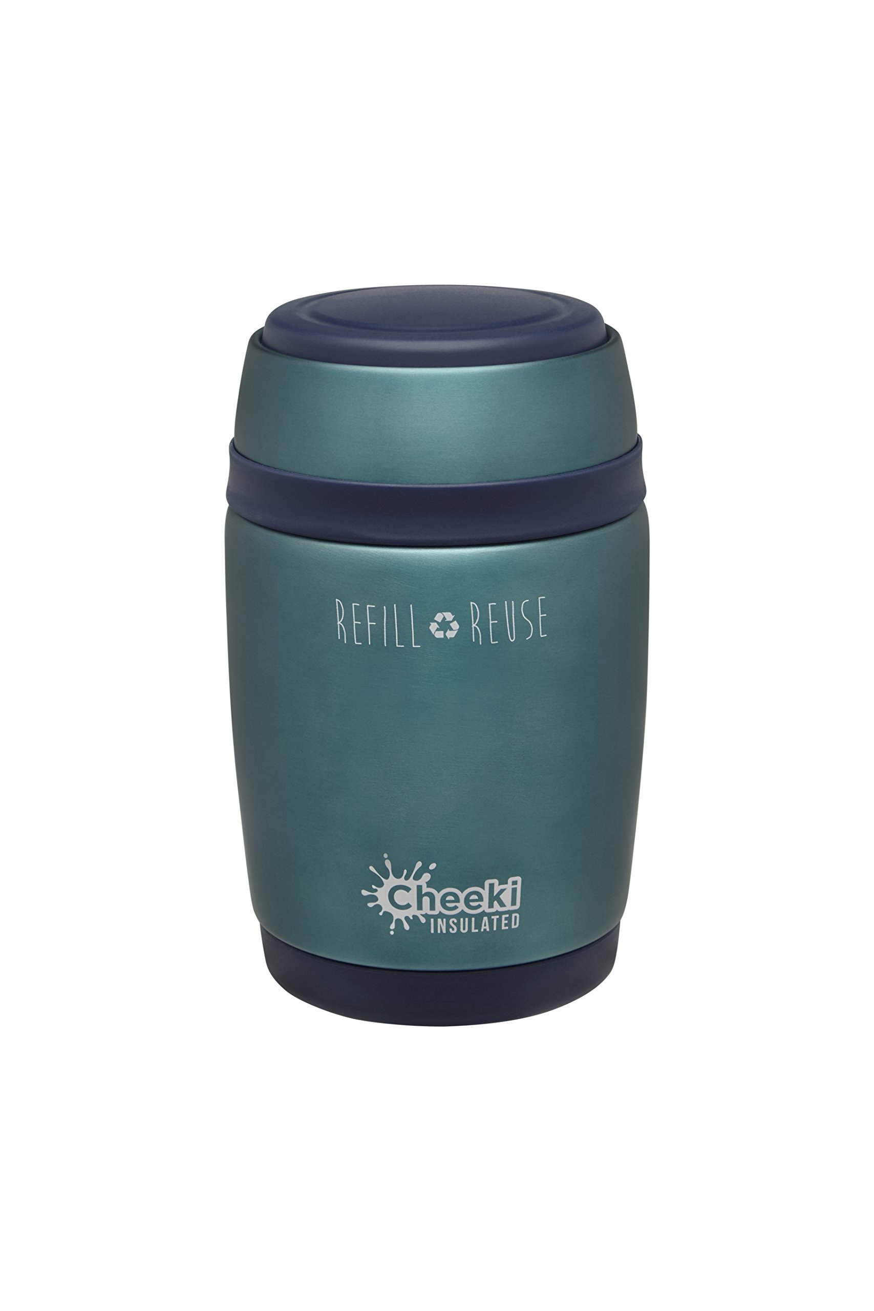 **Cheeki Stainless Steel Insulated Food Jar - 16 oz (480 ml) Vacuum Sealed Hot & Cold Lunch Container, BPA-Free & Leak-Proof for Office, School, Camping & Travel**