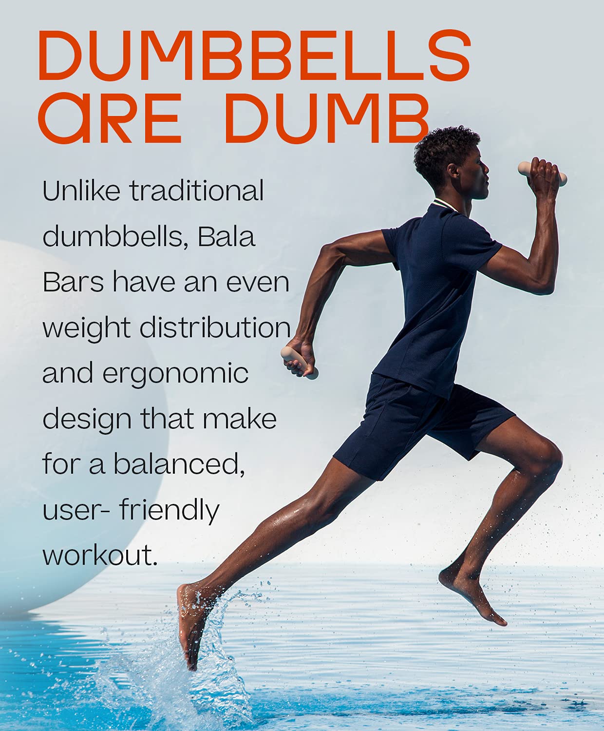 Bala Barre 2-Piece Set (1.4kg Each) | Dumbbell Weights for Yoga, Barre, Pilates, Cardio & Aerobic Workouts | Perfect for Home Gym, Dance Training & Walking Exercise