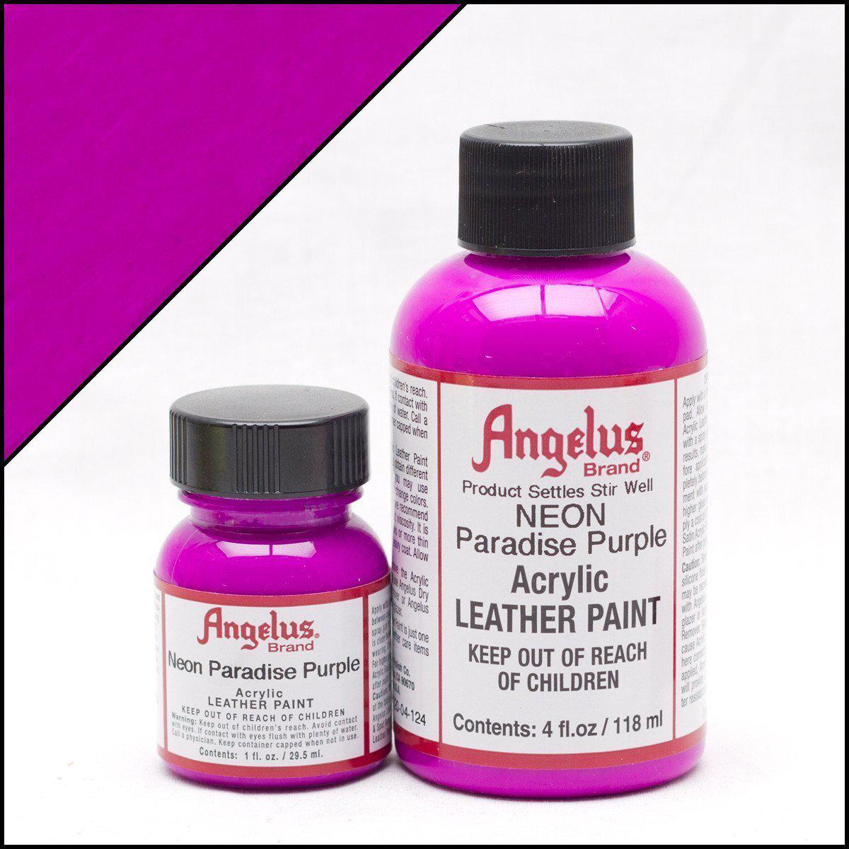 Angelus Neon Leather Paint - Paradise Purple | High-Quality, Long-Lasting Leather Dye for Shoes, Bags & DIY Crafts | Perfect for Customizing Sneakers, Jackets & Accessories