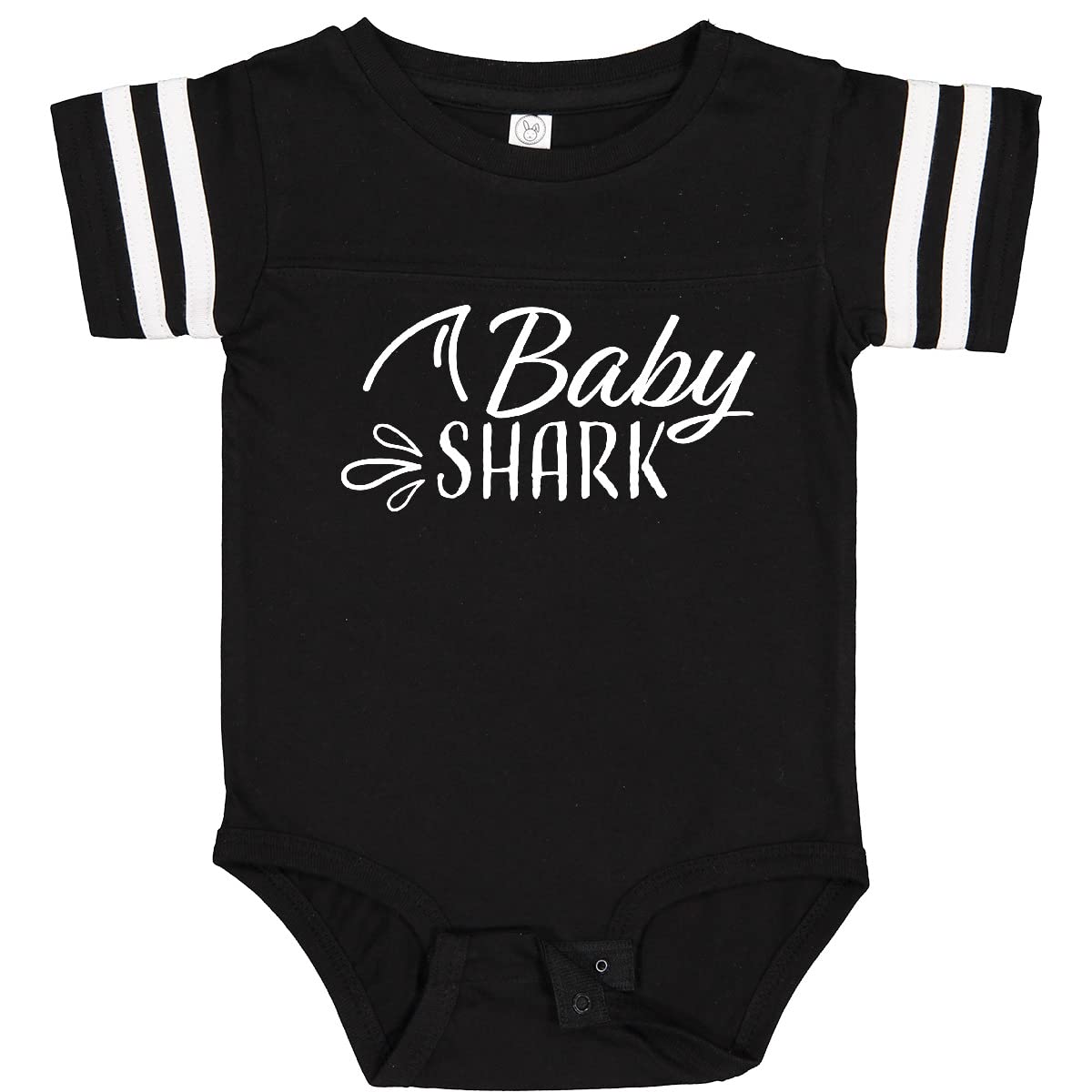 Inktastic Baby Shark with Shark Fin Baby Bodysuit - Cute Cartoon Shark Onesie for Infants & Toddlers - Perfect for Playtime, Birthday Gifts & Family Photos