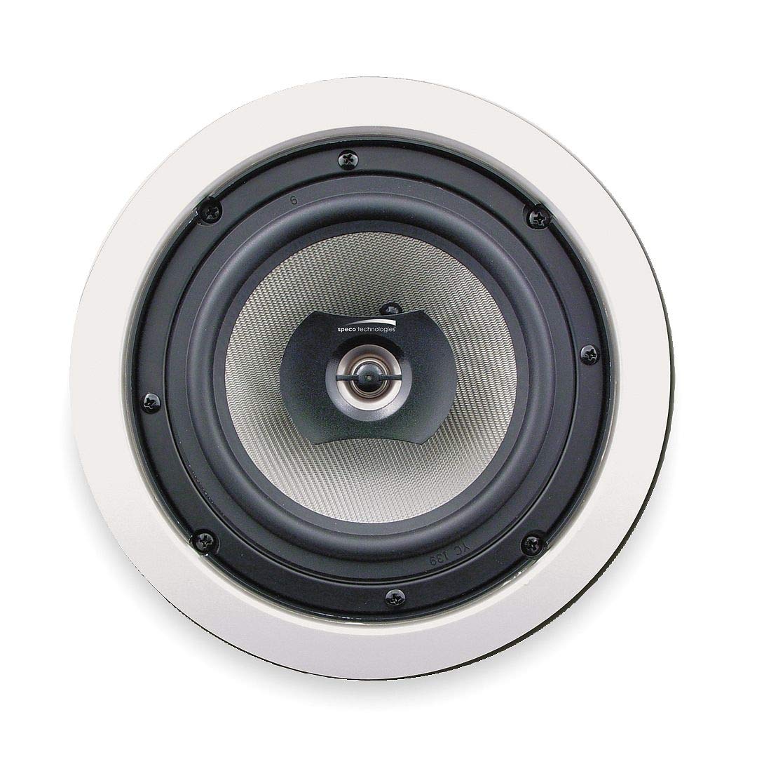 Speco Technologies 5 1/4 Inch In-Ceiling Speakers (Pair) - SPCBC5 - High-Quality Home Audio for Living Room, Bedroom & Office