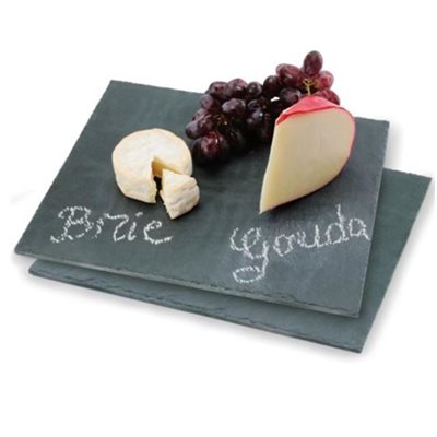 Natural Slate Serving Platter Set of 2 - 12.5