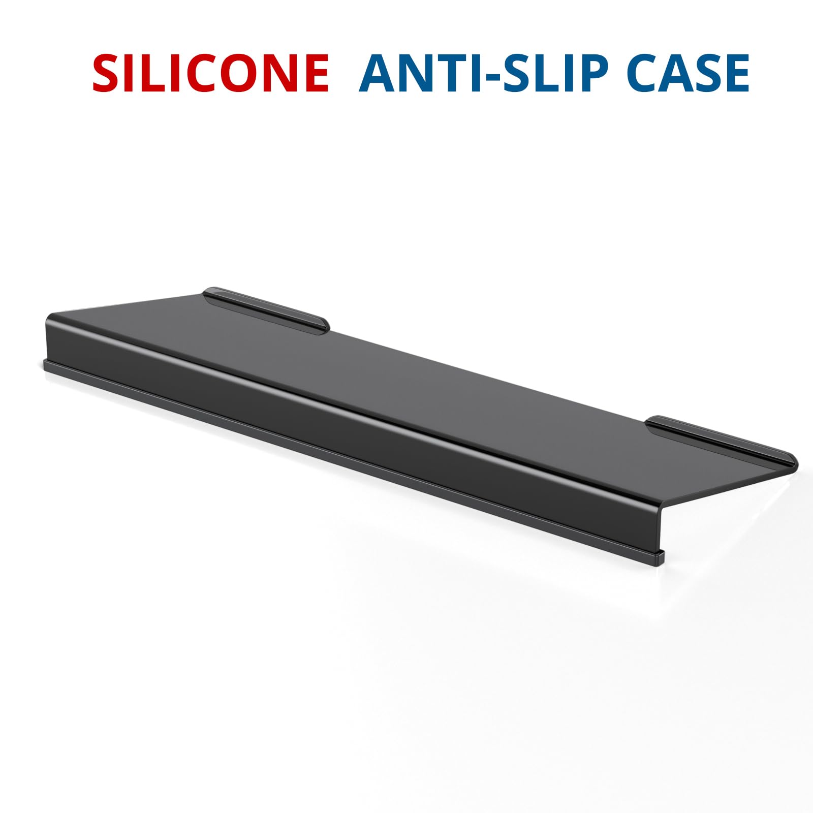Ergonomic Acrylic Tilted Keyboard Stand with Non-Slip Silicone Base - Black Computer Keyboard Tray Holder for Comfortable Typing | Perfect for Office, Gaming & Home Workspace Setup