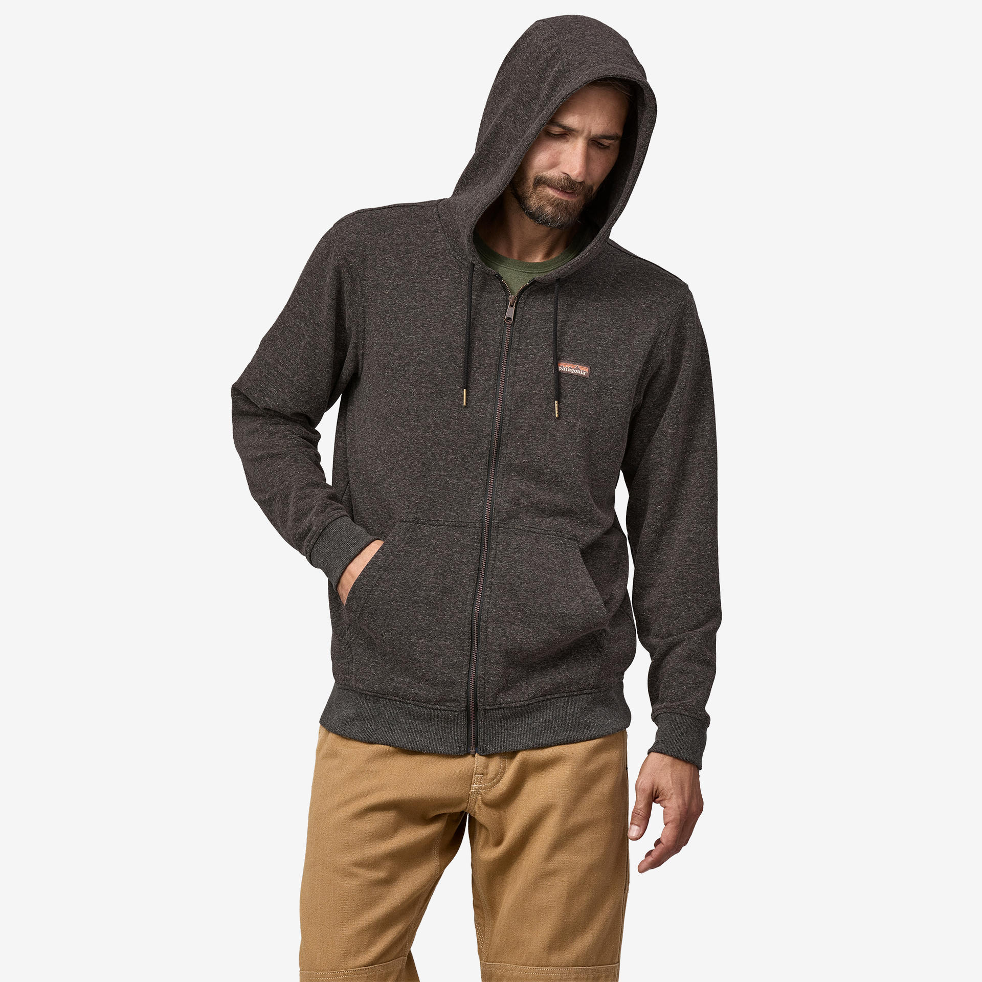 Men's Full Zip Hooded Sweatshirt - Heavyweight Work Jacket for Outdoor Labor & Casual Wear - Durable Zipper Hoodie for Construction, Landscaping & Everyday Use