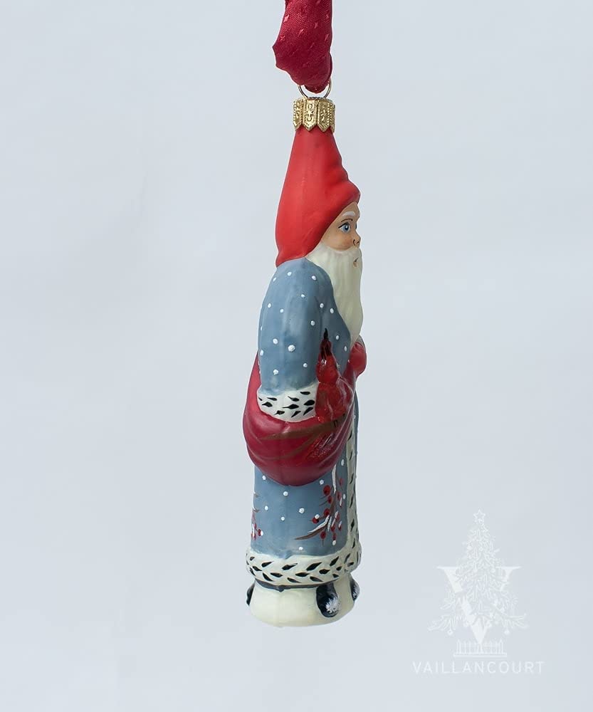 Cardinal Coat Santa Ornament - Christmas Tree Decoration for Holiday Home Decor, Gift Idea & Festive Party Decorations
