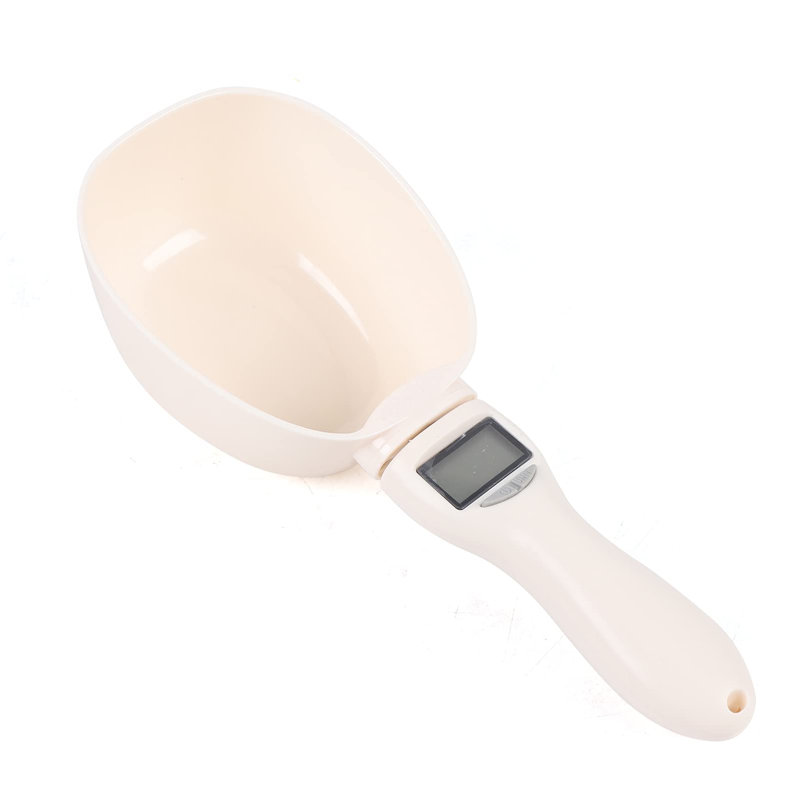 **Digital Food Scale Spoon for Pets - Precise Measuring Cup for Dog & Cat Food with LCD Display, 5 Units (g/ml/oz/lb/kg) - Detachable Design for Easy Cleaning - Perfect for Portion Control & Diet Management**