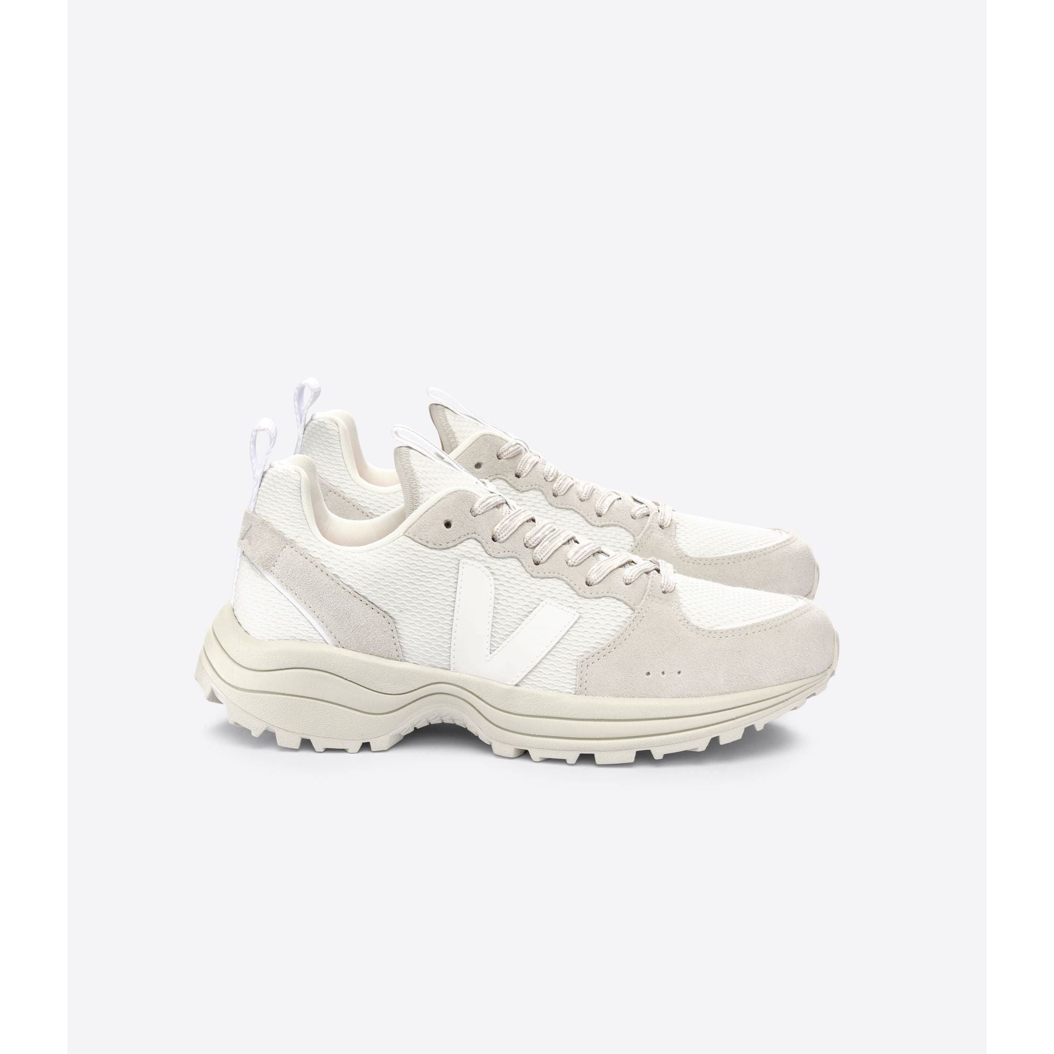 Veja Women's Venturi Hexamesh Sneakers - White Gravel Color | Eco-Friendly Vegan Running Shoes for Women | Perfect for Gym, Running & Casual Wear