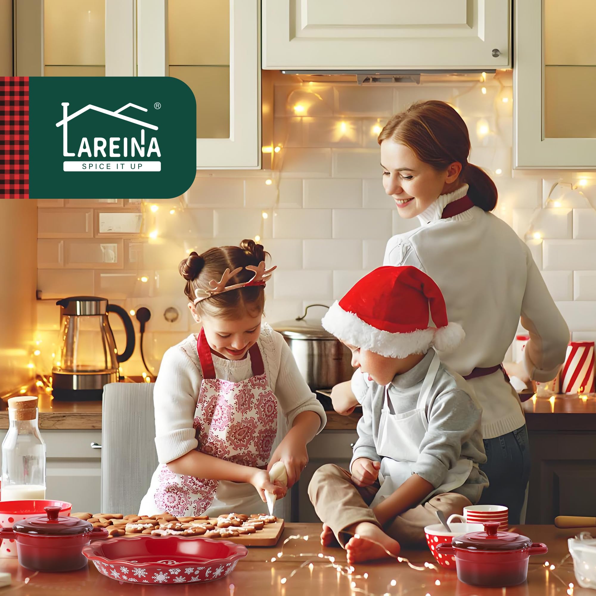 Lareina 6-Inch Ceramic Bowls Set of 4 - Microwave & Dishwasher Safe White Soup Bowls for Cereal, Oatmeal, Fruit, Rice - Perfect for Dining, Entertaining & Everyday Use