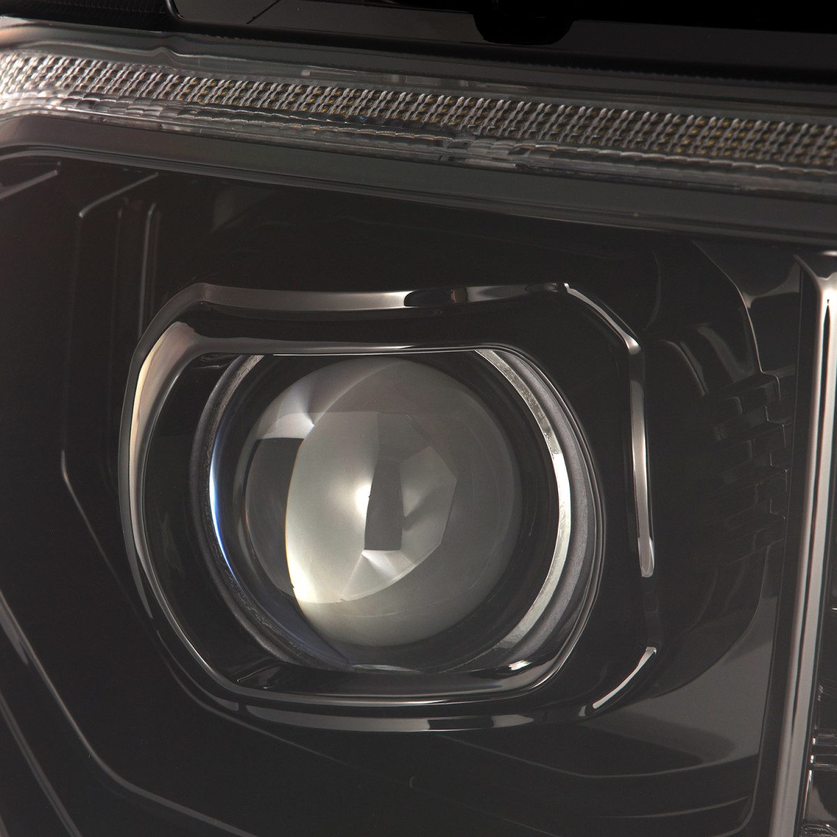 07-13 Toyota Tundra & 08-17 Toyota Sequoia MK II PRO Series Halogen Projector Headlights - Alpha Black (Non-Adjustable) - Upgrade Your Night Driving Visibility for Off-Road & Daily Commute