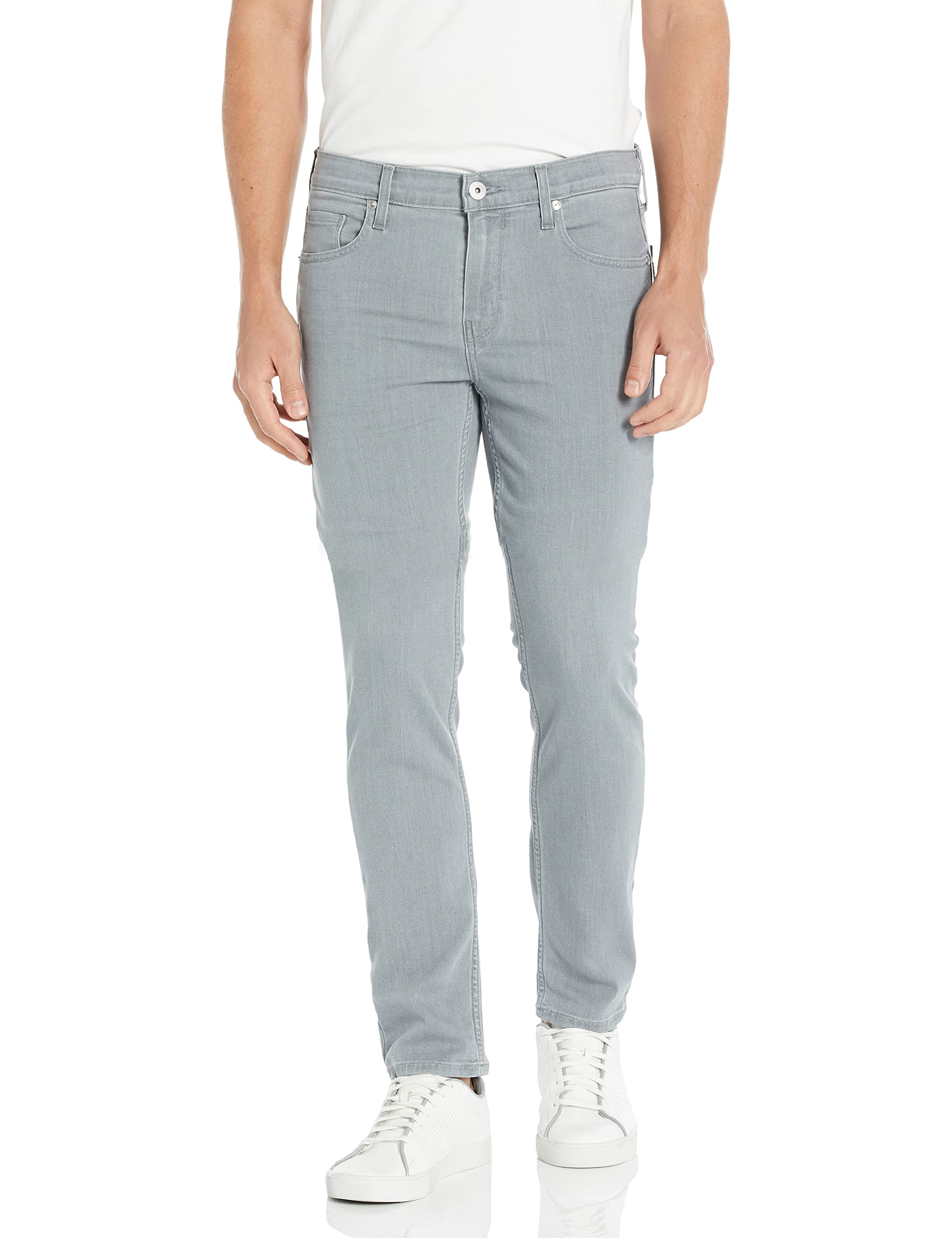 PAIGE Men's Croft Skinny Jeans - Slim Fit Stretch Denim Pants in Birch Wash | Perfect for Casual Wear, Office & Night Out