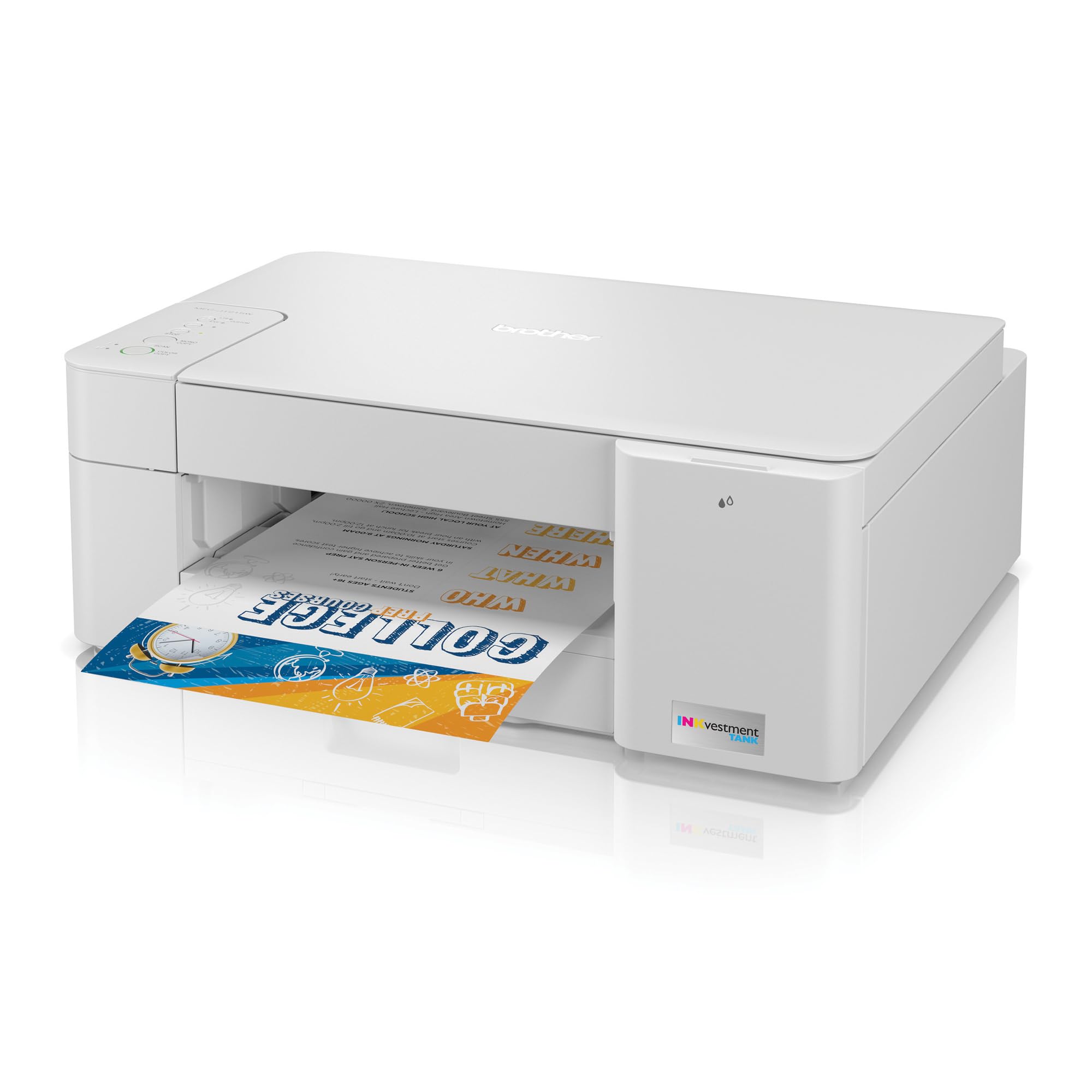 Brother MFC-J1215W INKvestment Tank Wireless All-in-One Color Inkjet Printer - High Yield, 1-Year Supply in Box (Renewed Premium) for Home Office & Small Business Printing, Scanning, Copying & Faxing