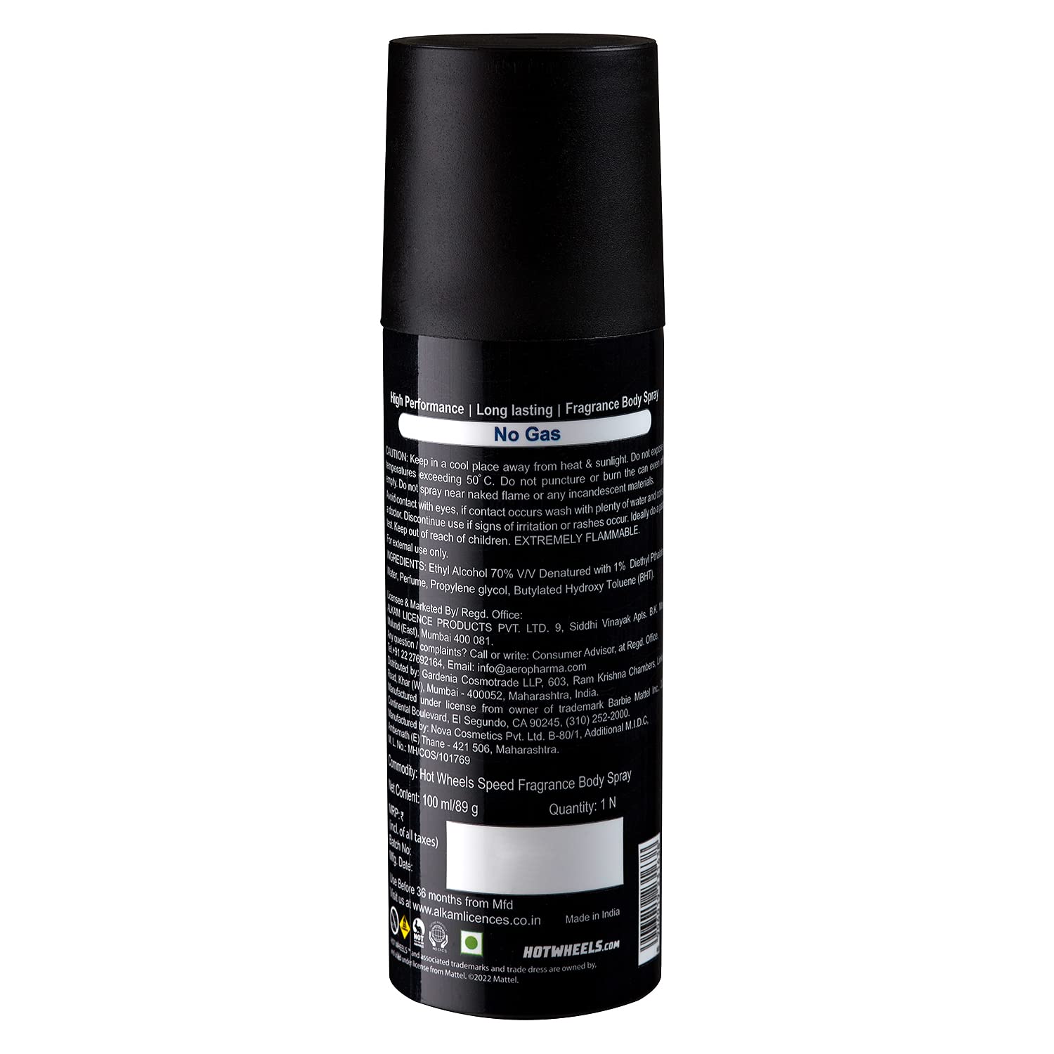 Hot Wheels Speed Deodorant for Men - Alcohol Free, 100ml Roll-On - Long Lasting Freshness for Active Lifestyle & Sports