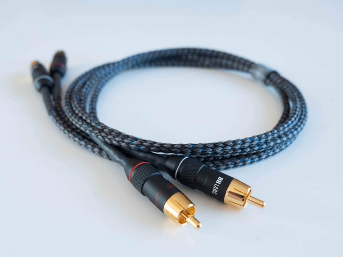 DH Labs Silver Pulse RCA Interconnect Cable Pair - Premium Audio Cables for Home Theater & Hi-Fi Systems - Perfect for Turntables, Amplifiers & AV Receivers