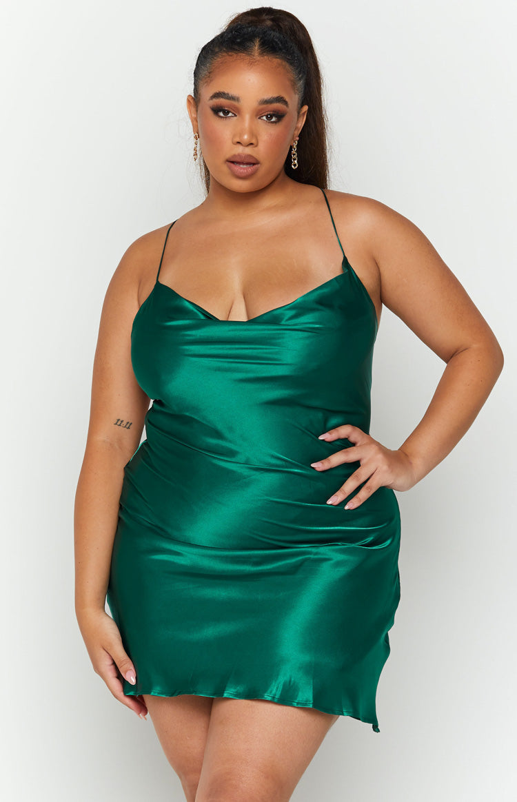 Elegant Emerald Green Party Dress for Women - Perfect for Evening Events, Prom, and Special Occasions