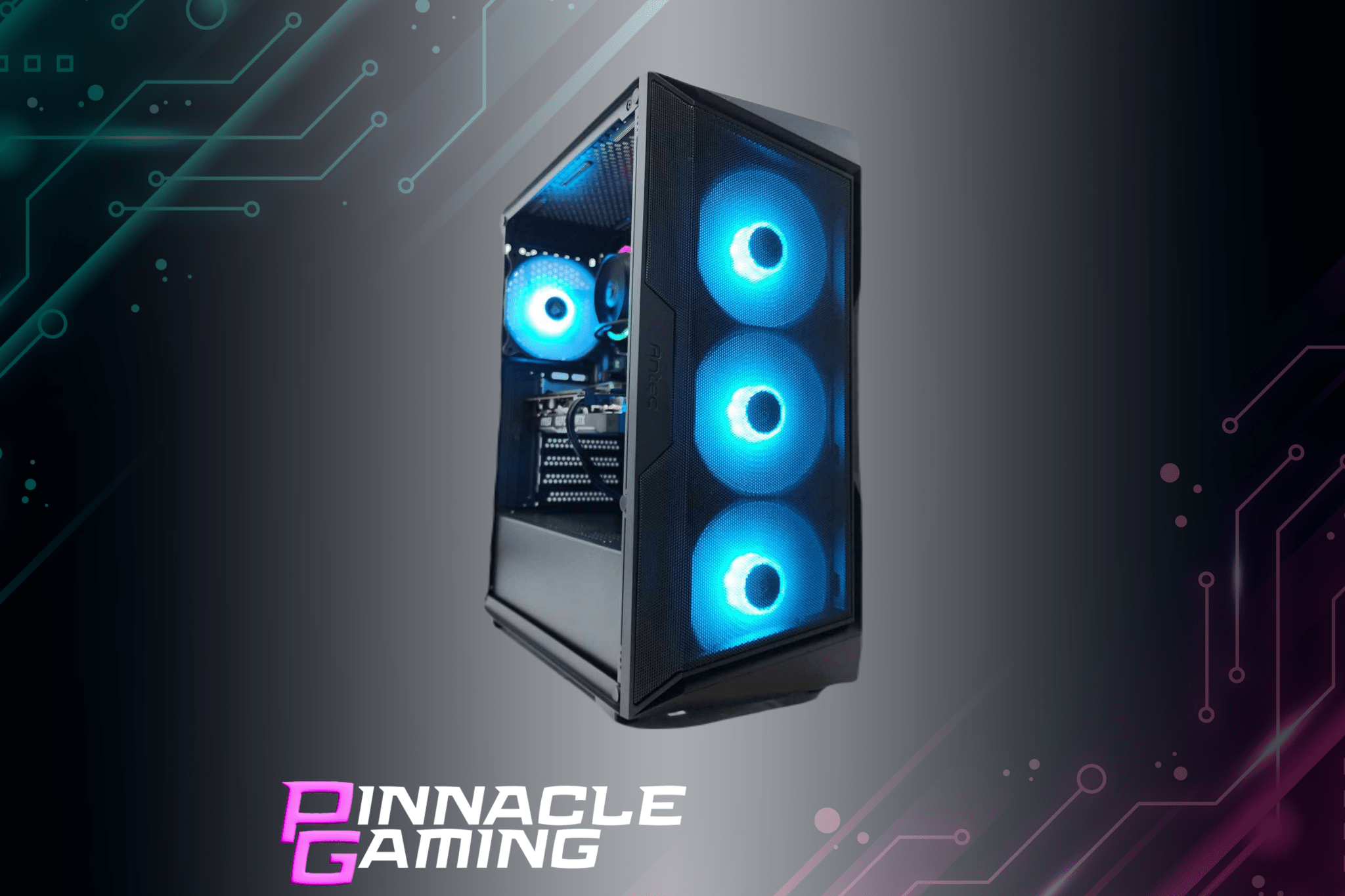 Custom Gaming PC with AMD Ryzen 5 & RX 580 8GB, 500GB SSD, 8GB DDR4 - Black AX61 Desktop Computer for Esports, Streaming & VR Gaming
